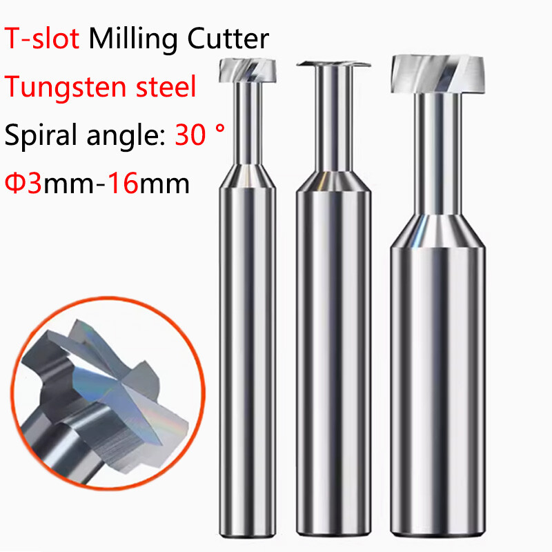 Solid Carbide T-slot Milling Cutter Metalworking Cutter Tool End mill 30 Degree