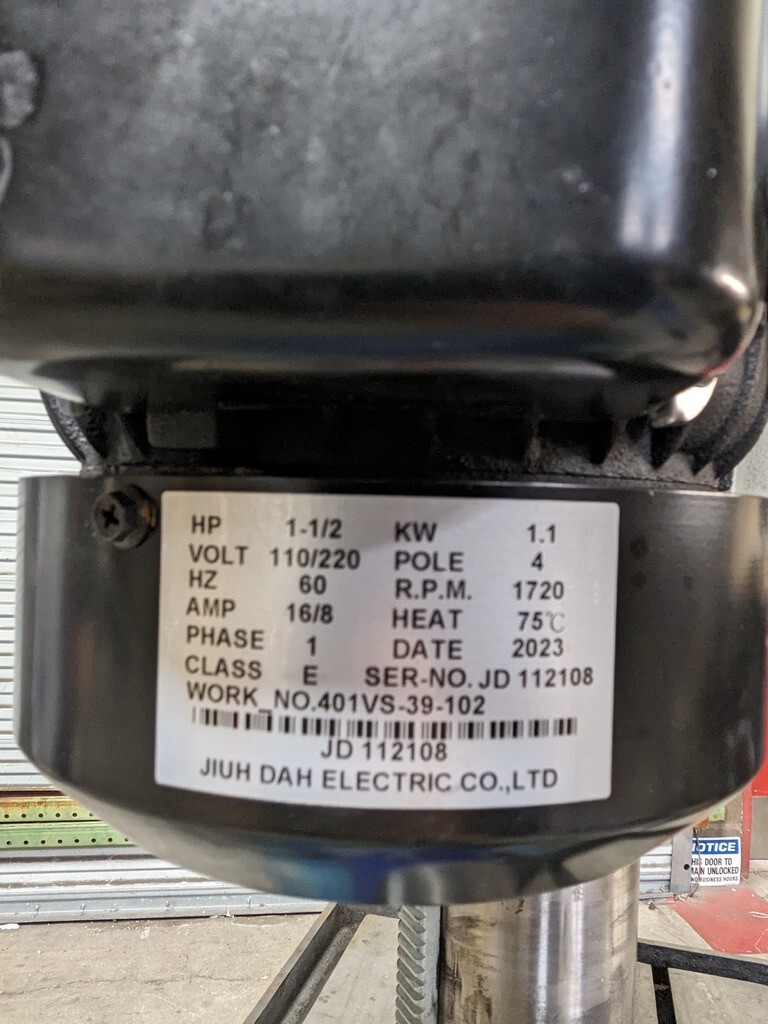Vectrax 20" Variable Speed Mill / Drill 170 – 2000 RPM 2 HP 220v Parts / Re