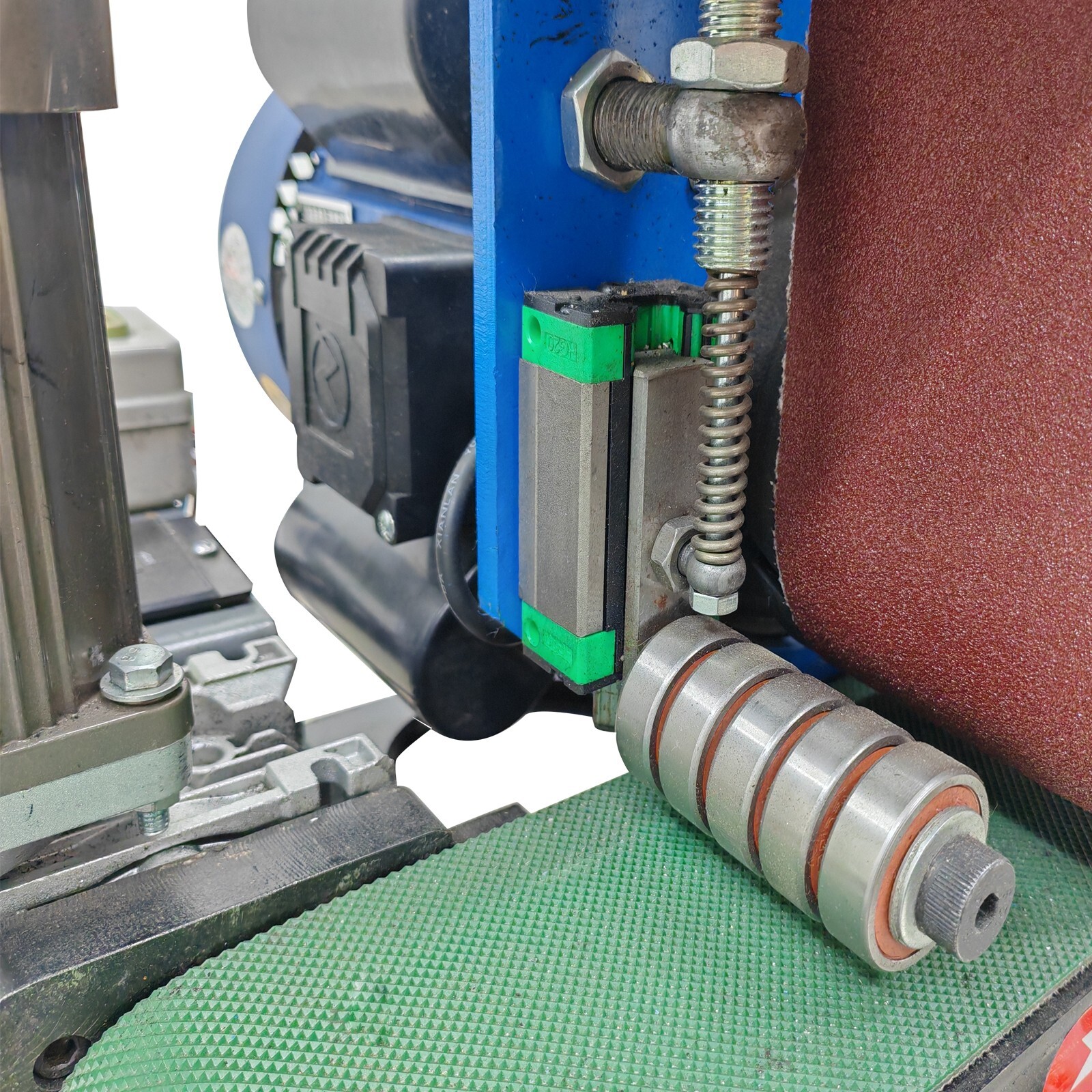 Two stations Surface Belt Sander Polishing Rust Drawing Deburring Machine 220V