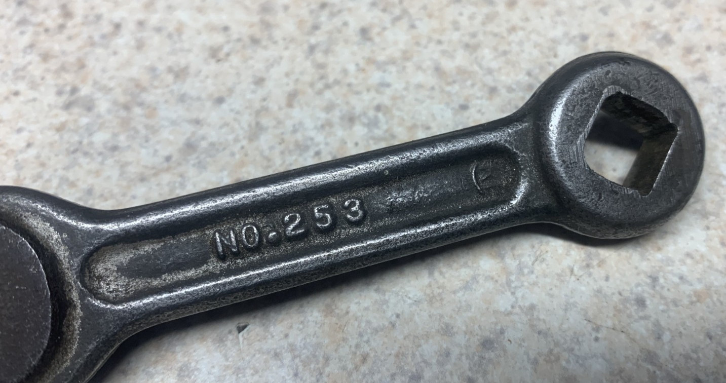 Machinist Tools: South Bend Lathe Wrench No 258-3/8″
