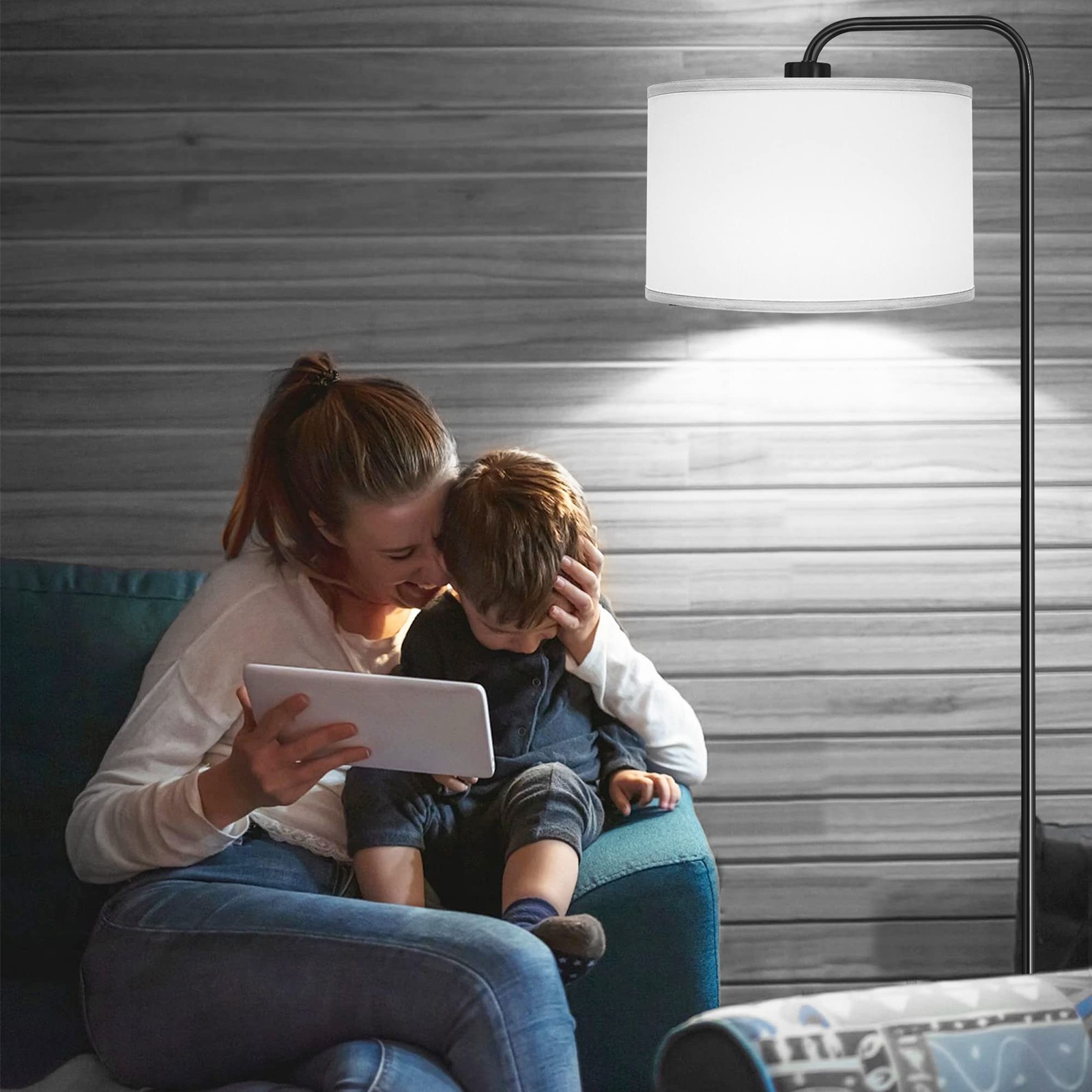[Upgraded] LED Floor Lamp for Living Room, 3 Color Temperature Floor Lamp with F