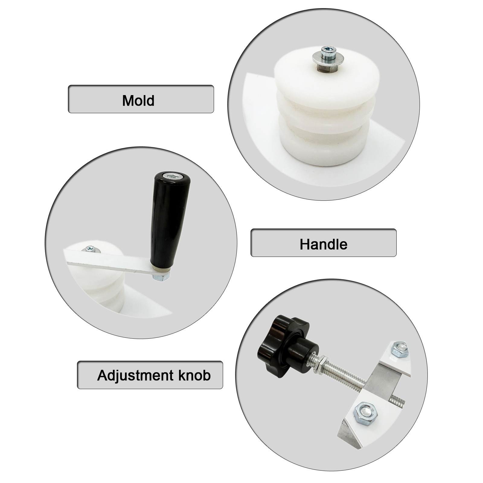 Manual 5.5-15.5mm Aluminum Bar Stainless Steel Bender with 6PC Nylon Mold