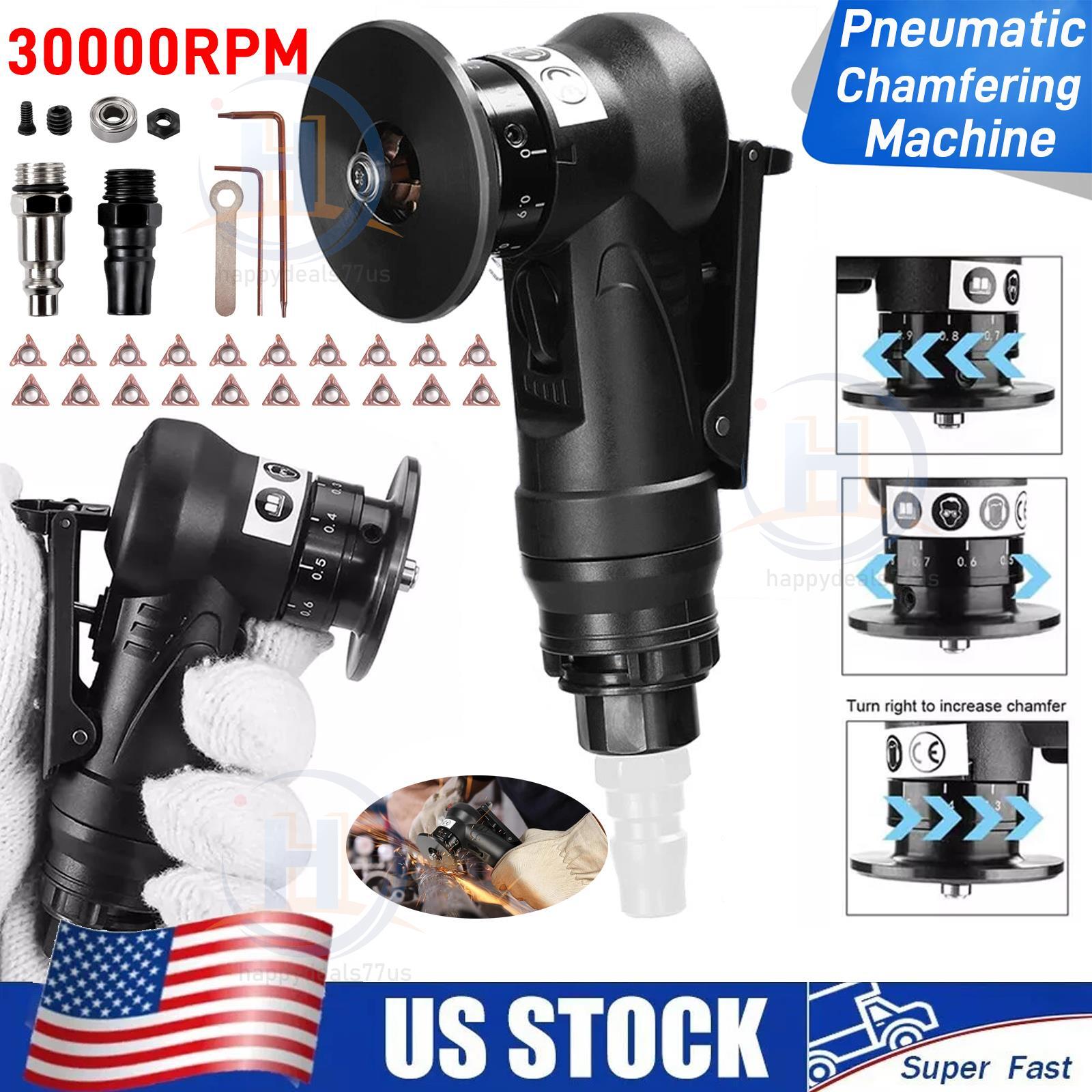 30000RPM 1/4″ Air Chamfer Tool Mini Pneumatic Chamfering Machine Air Beveling
