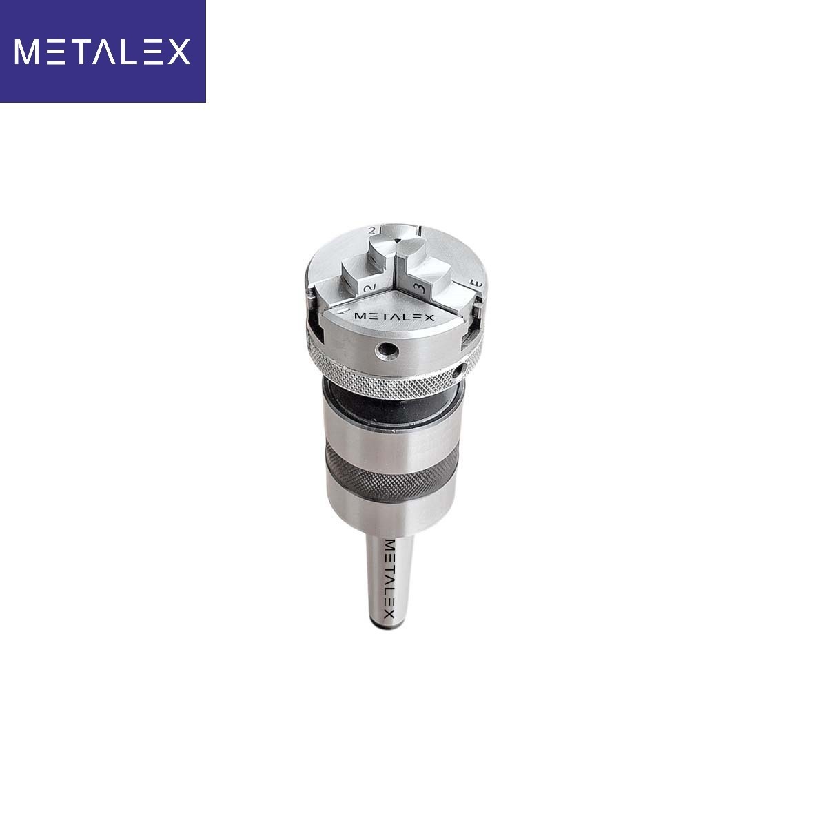 50mm 3 Jaw Self Centering Lathe Chuck MT2 Live Revolving Tailstock Adapter Set