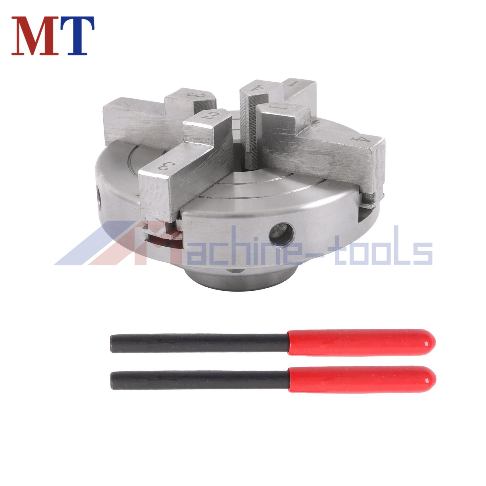 4″ Industrial Grade 4 Jaw Lathe Chuck 1×8 TPI Self Centering Thread