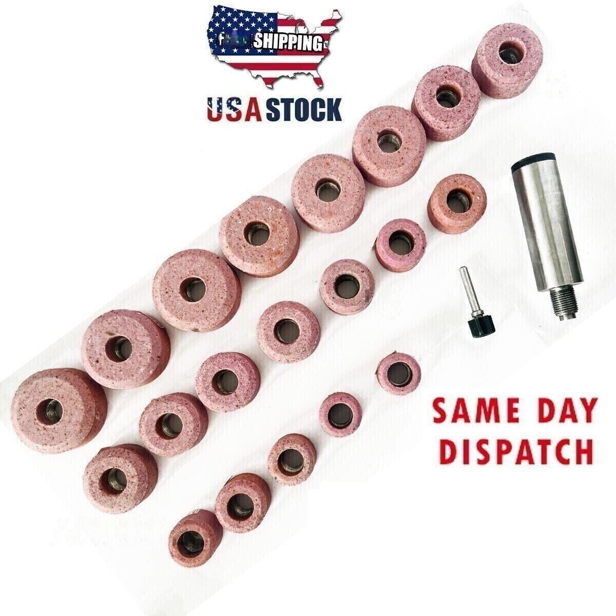 Sioux Valve Seat Pink Grinding Wheels 20 Pcs Set Stone Holder Star Drive 11/16″
