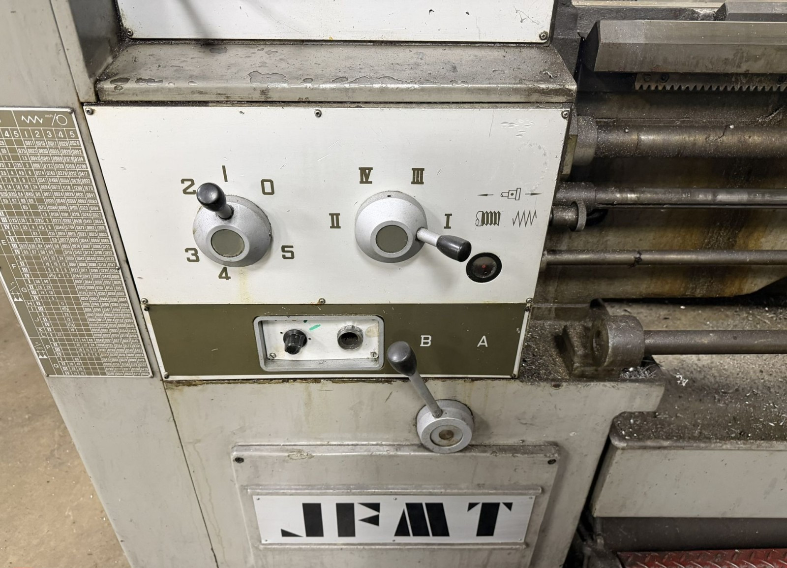 JFMT Model J-360A Geared Head Engine Lathe 14″x40″, 14″ swing, 40″ c to c, 480V