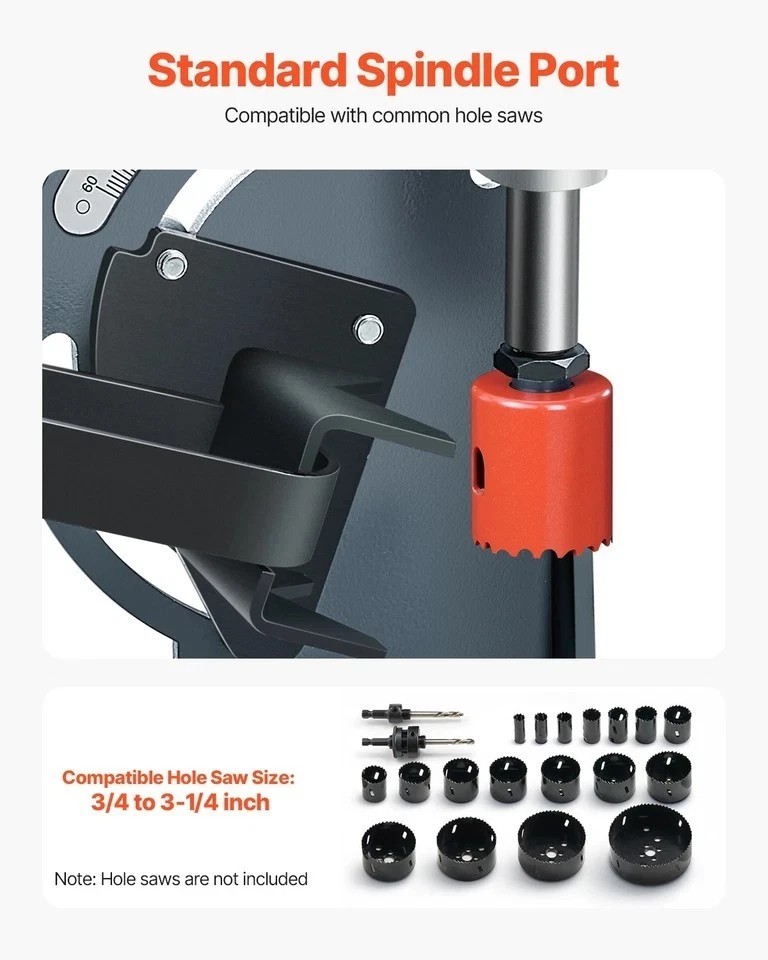 Pipe Notcher 1/2 to 2-inch Tubing Notcher with 0 to 60° Adjustable Angle