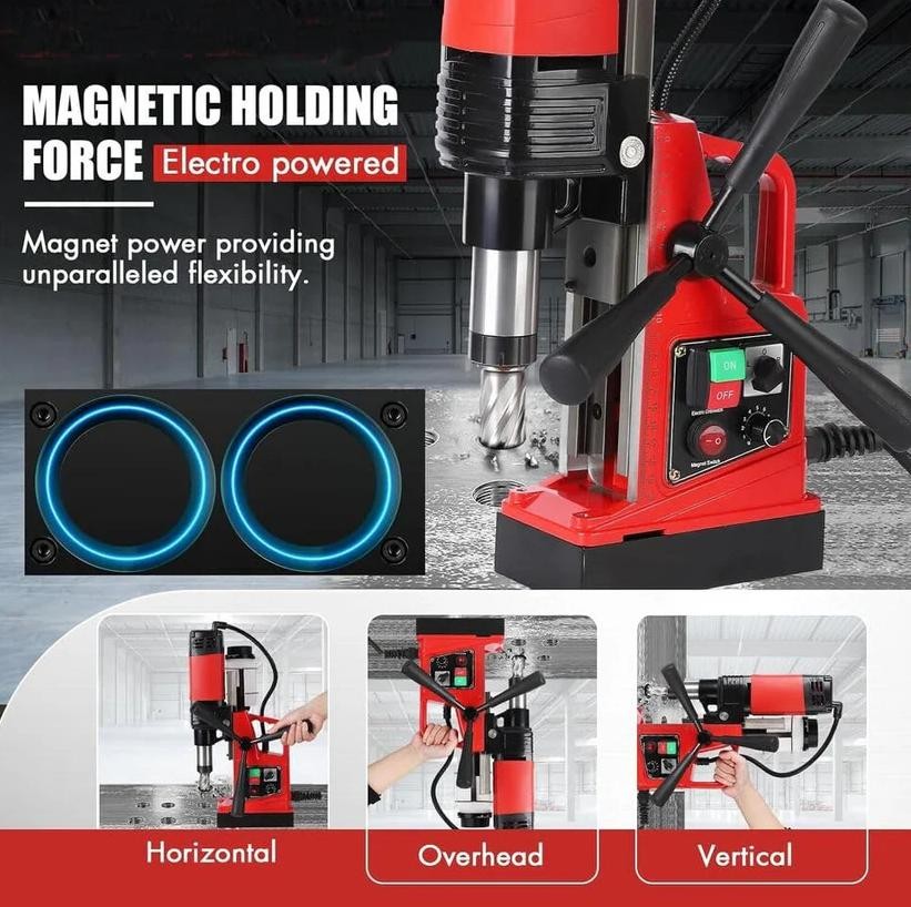 Garvee 1300W Magnetic Drill Press 810RPM Portable Core Drill for Home Industrial