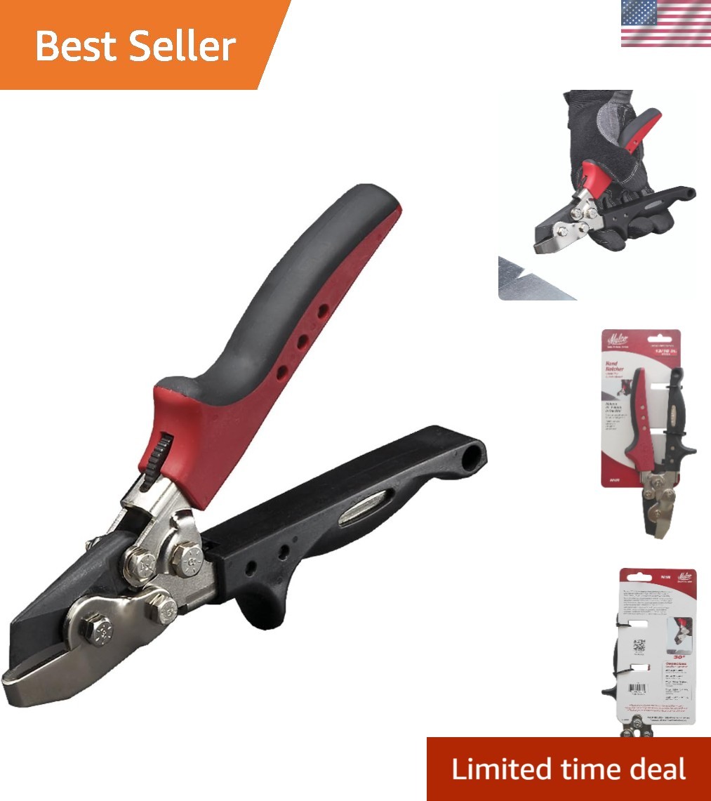 Hand-Powered Notcher – Clean 30° Cuts with 13/16′ Throat Depth & Non-Slip Handle