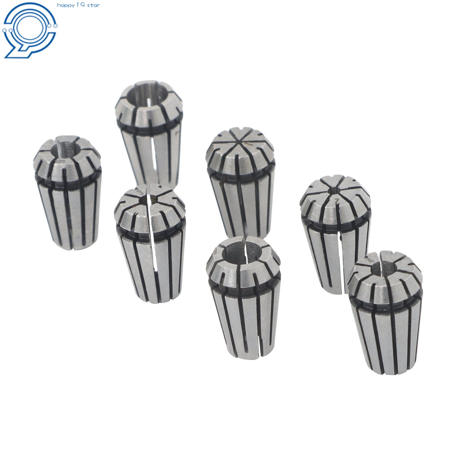 ER11 7 Pack Collet Set 1mm 2mm 3mm 4mm 5mm 6mm 7mm CNC Tool