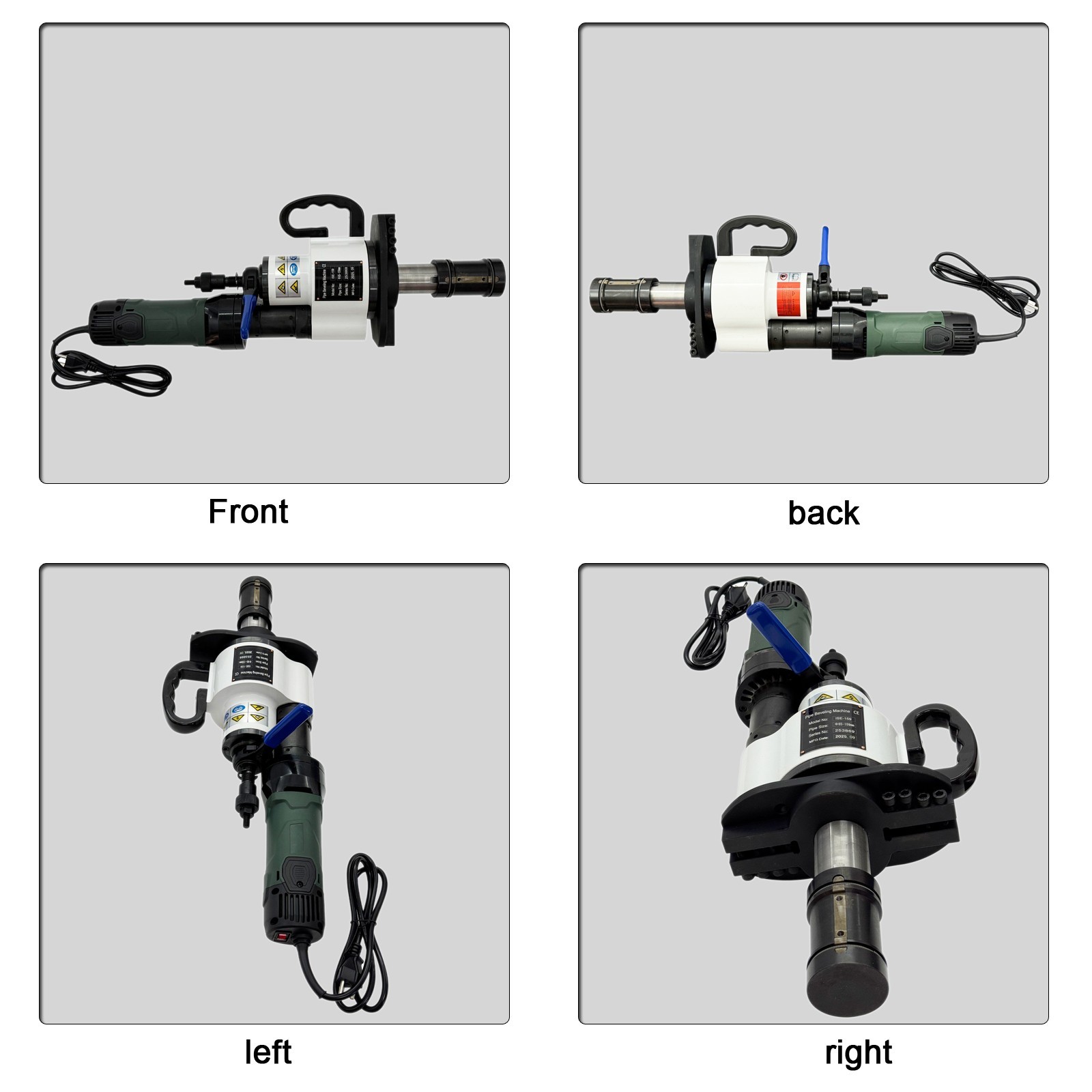 Portable Internal Pipe Beveling Machine (ISE-159, 65-159mm, 220V, 1500W/ 2.0HP)