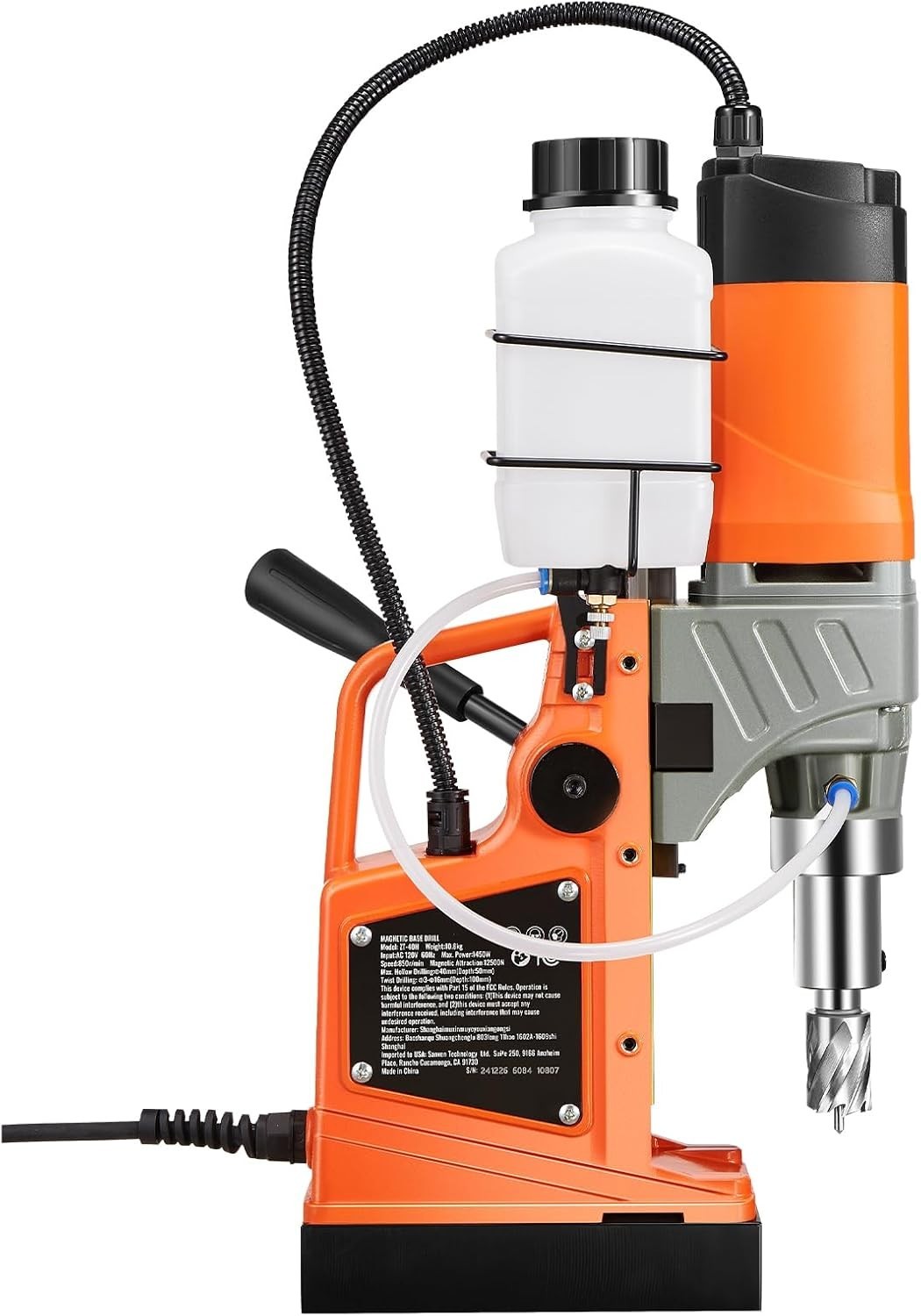 Portable Mag Drill Press 1300W, 1.57” Diameter with 2922lbf Magnetic Power