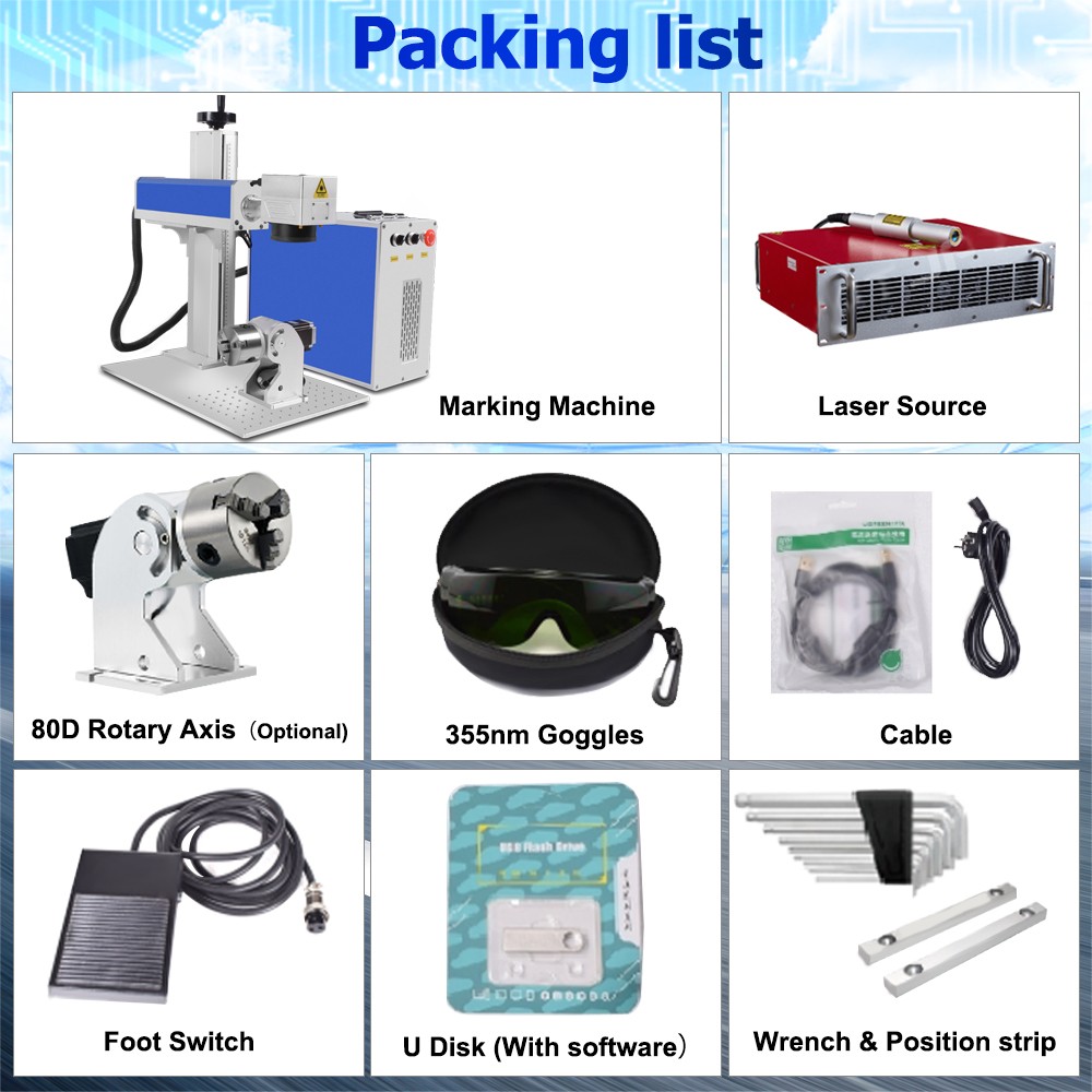 US Stock JPT M7 MOPA 100W Auto Focus 1064nm Laser Marking Machine Metal Engraver