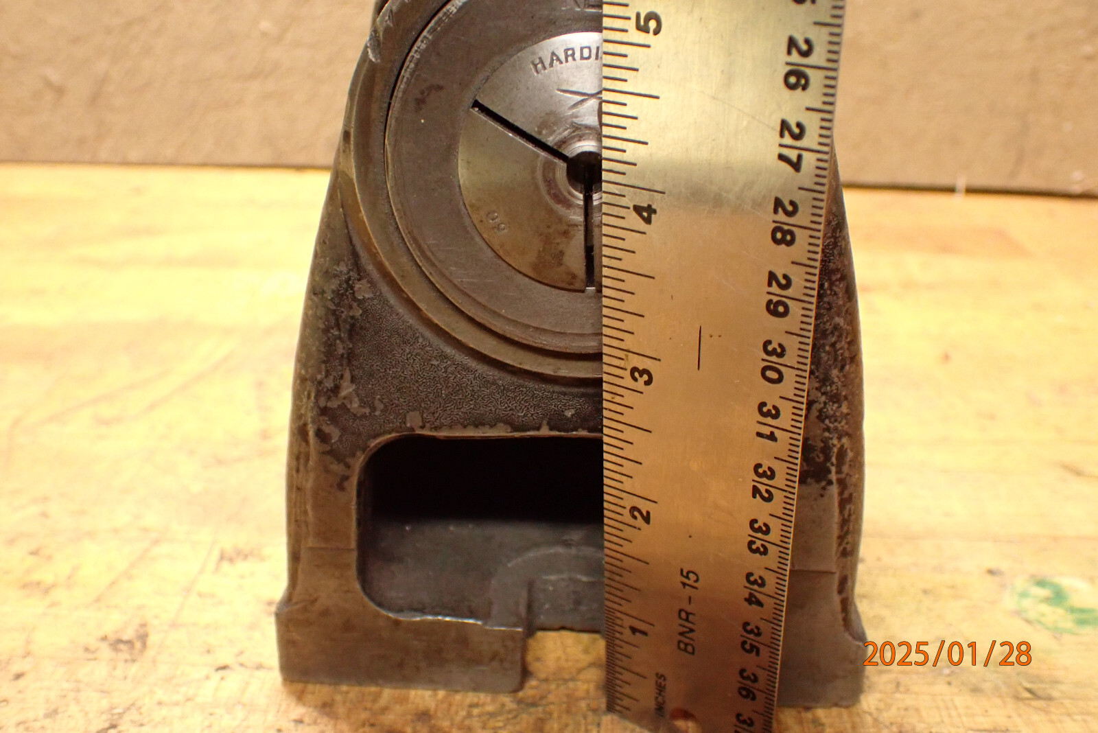 LOT B OLDER HARDINGE H-4 5C COLLET INDEX FIXTURE W/ DRAW BAR MACHINIST FIXTURE
