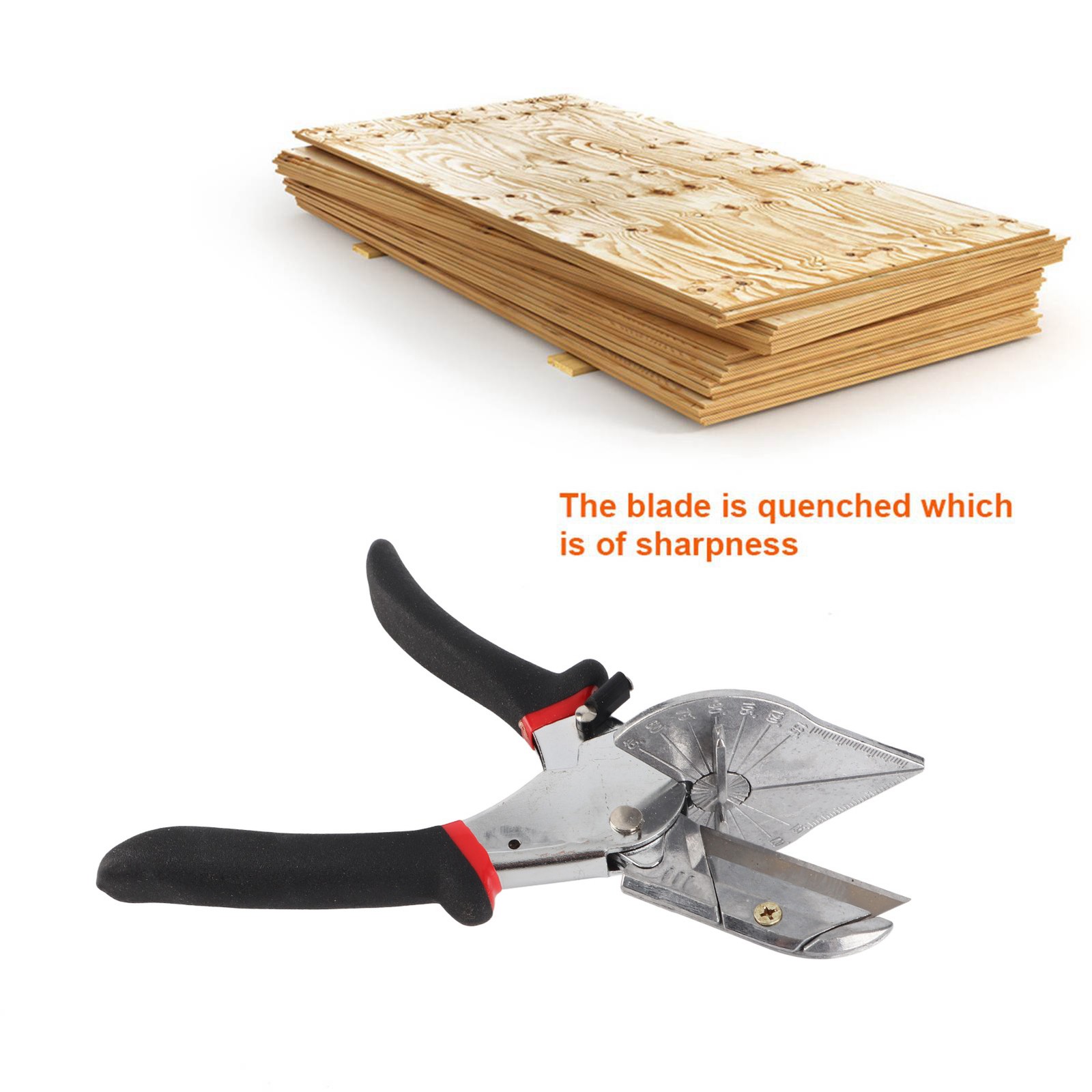 Angle Shear Cutter Non‑Slip Black Handle Hand Tool For Cutting Thin Wood CEL