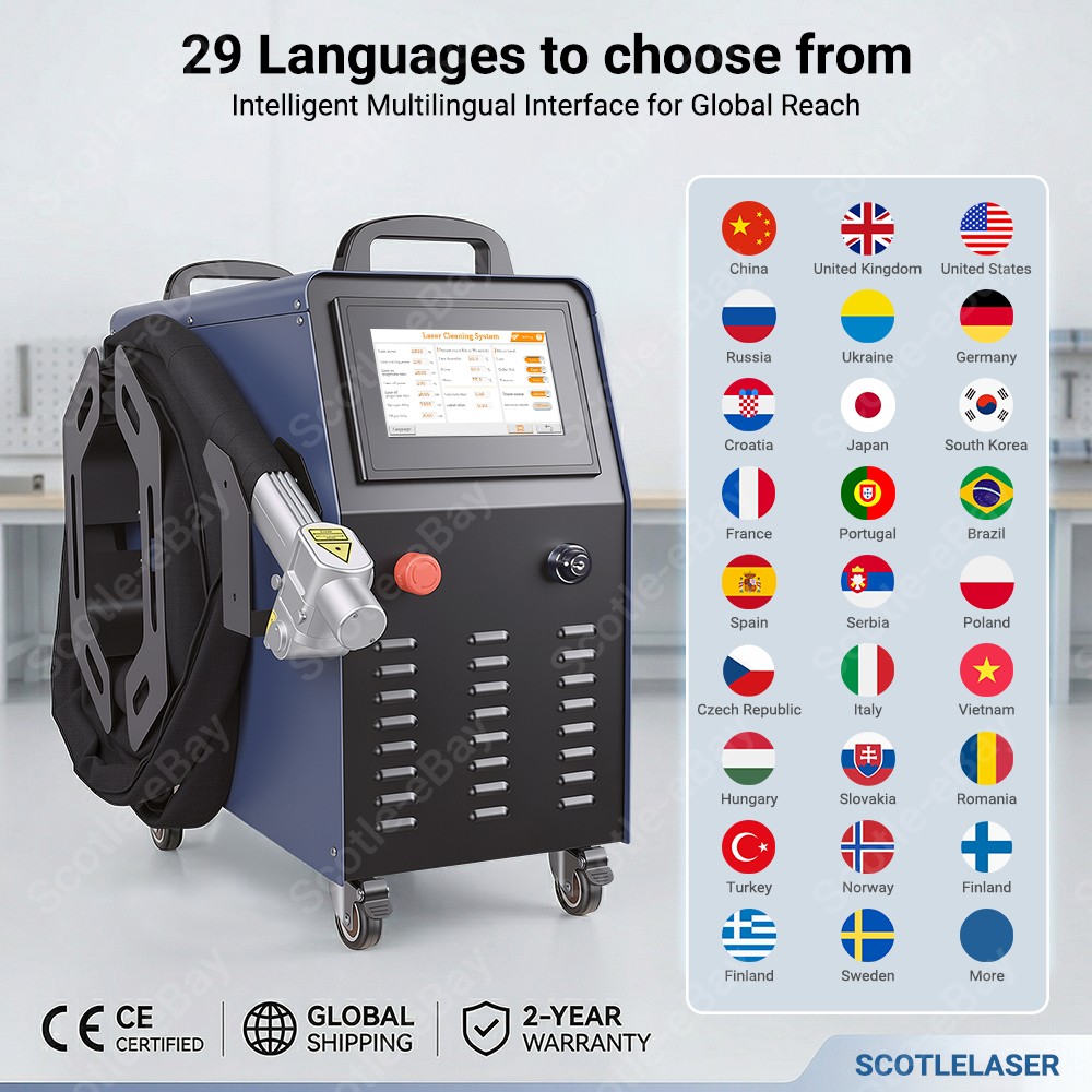 Portable Air Cooled 2000W Fiber Laser Cleaning Machine Rust Paint Oil Removal AU