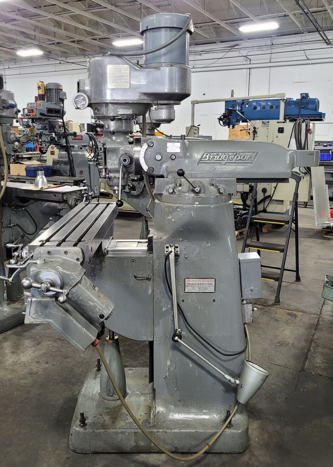 Bridgeport Series 1 Mill w/ Rebuilt 2HP, Chrome Ways, PF, 9×42 Table