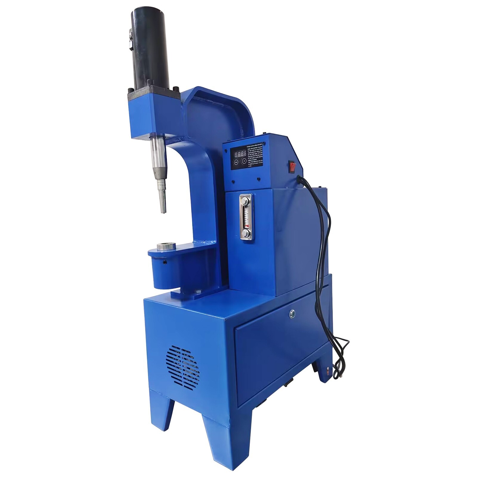 Electric Riveting Machine 220V with 2 Punches 3 Rivet Heads 1500W Foot Switch