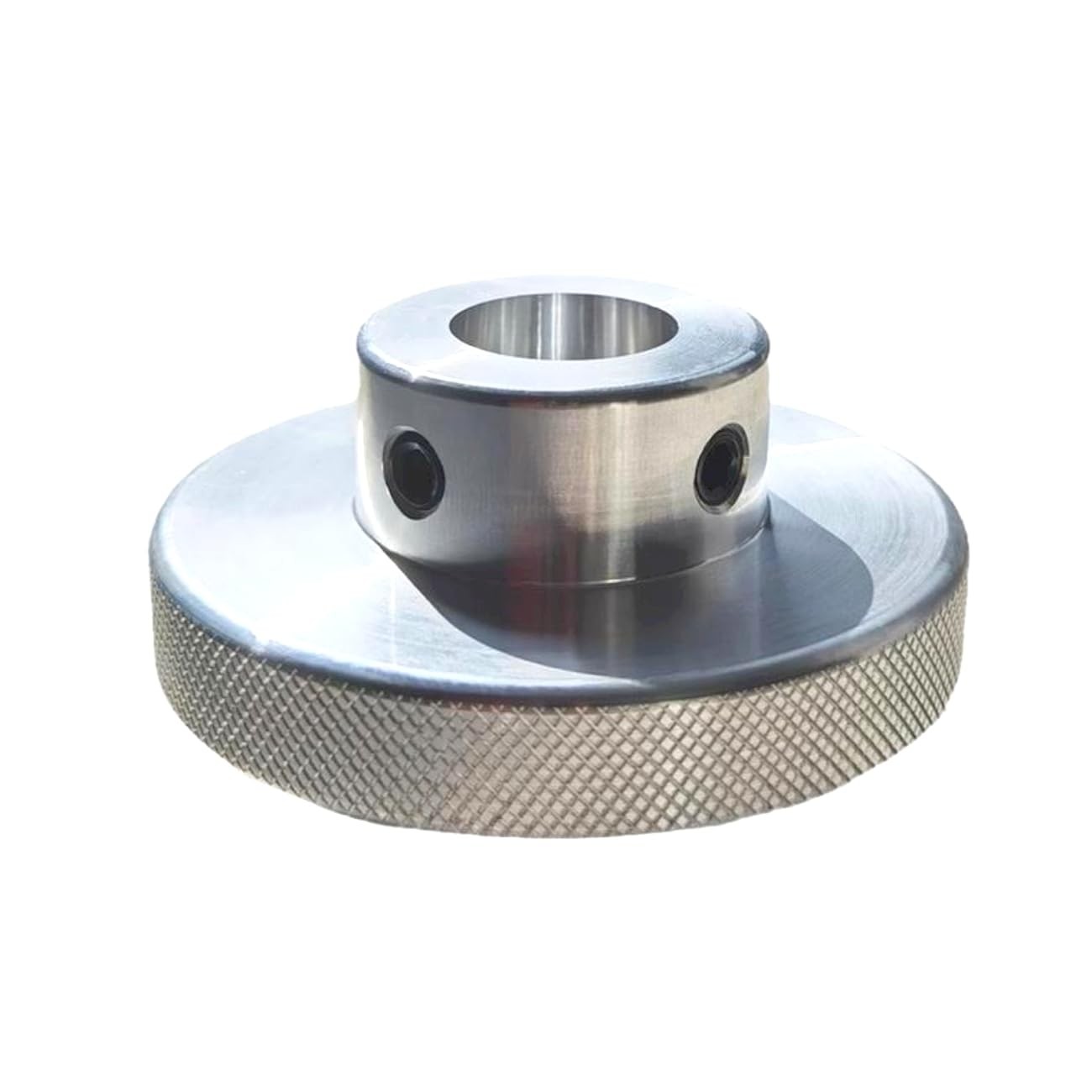 50mm OD 14mm Bore Aluminum Alloy Handwheel Knobs for Sliding Table Black