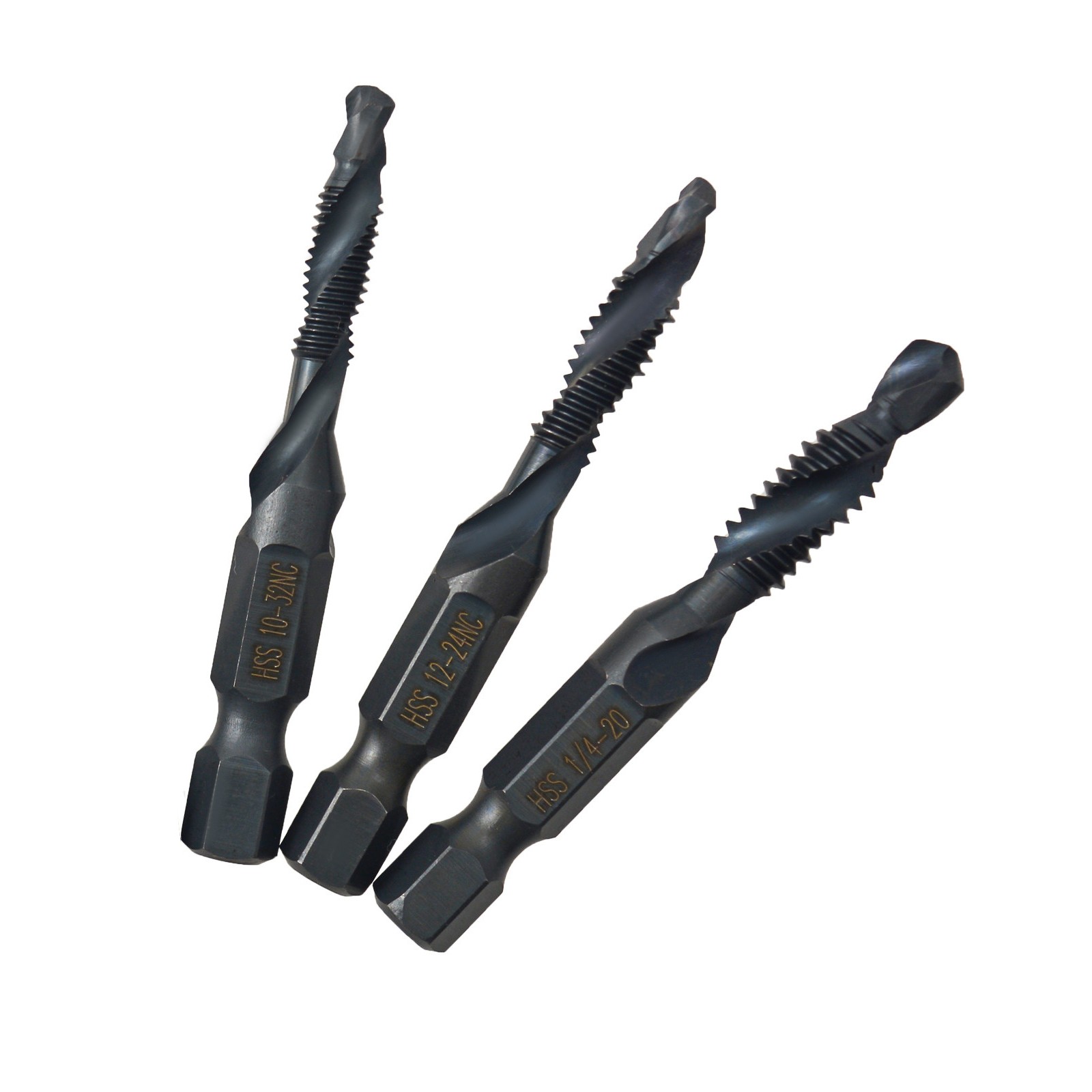Drill Tap Bit Set 12PCS American Standard Drill Tap Set High-speed Steel 4341