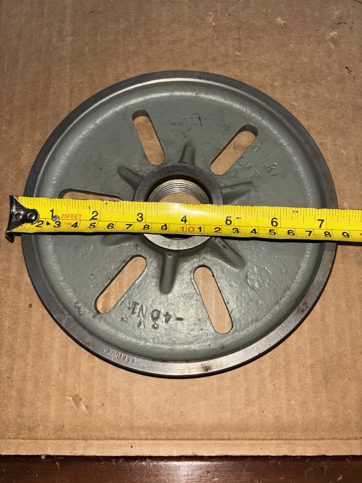 South Bend Slotted Face Plate 7-3/8″ LFP-100N 40N1, ONK1, threaded 1-1/2” x 8