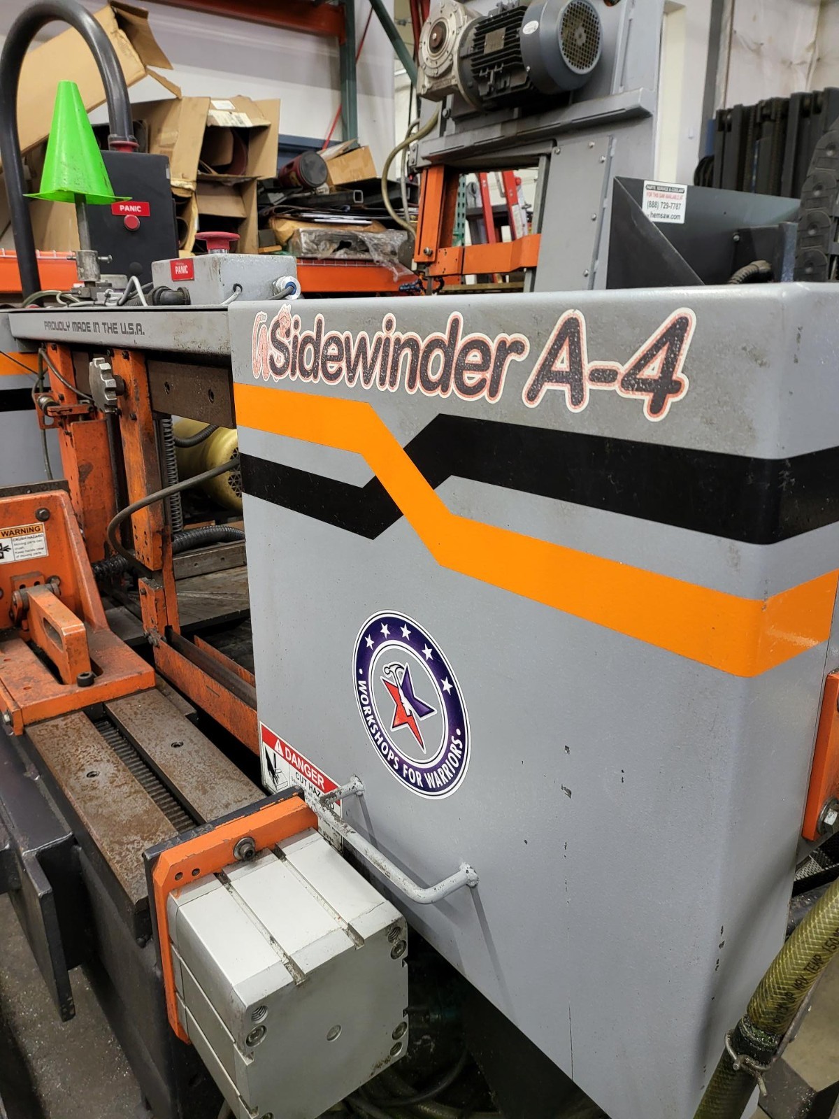 HE&M Horizontal Pivot Miter Bandsaw Sidewinder A-4 With Conveyors MFG 2021