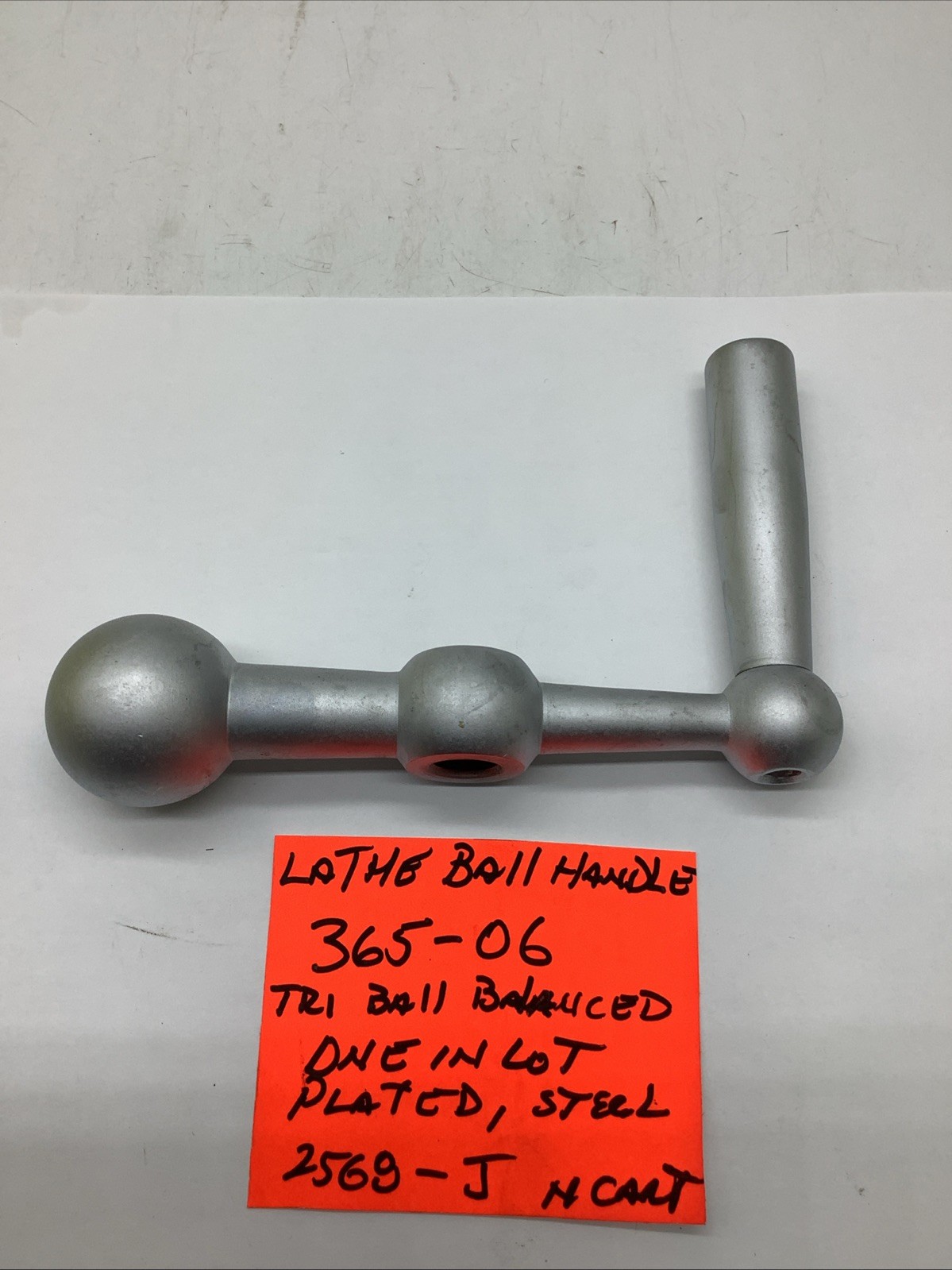 Lathe Ball Handle,Tri Ball Balanced, 365-06, 1 In Lot, 2568-J