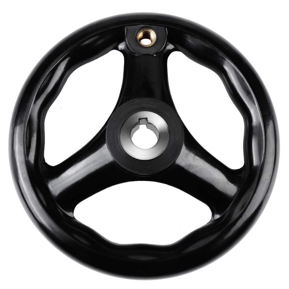 3 Spoke Hand Wheel 125mm/4.92inch Diameter Black Round Wheel Thread Hole 12mm…