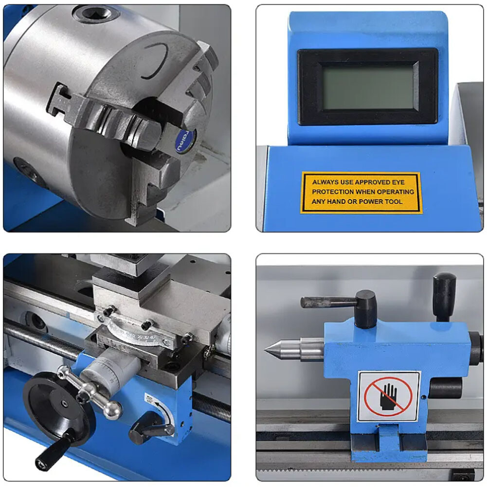 2500RPM 550W Mini Bench Lathe Variable Spindle Speed Lathe Machine