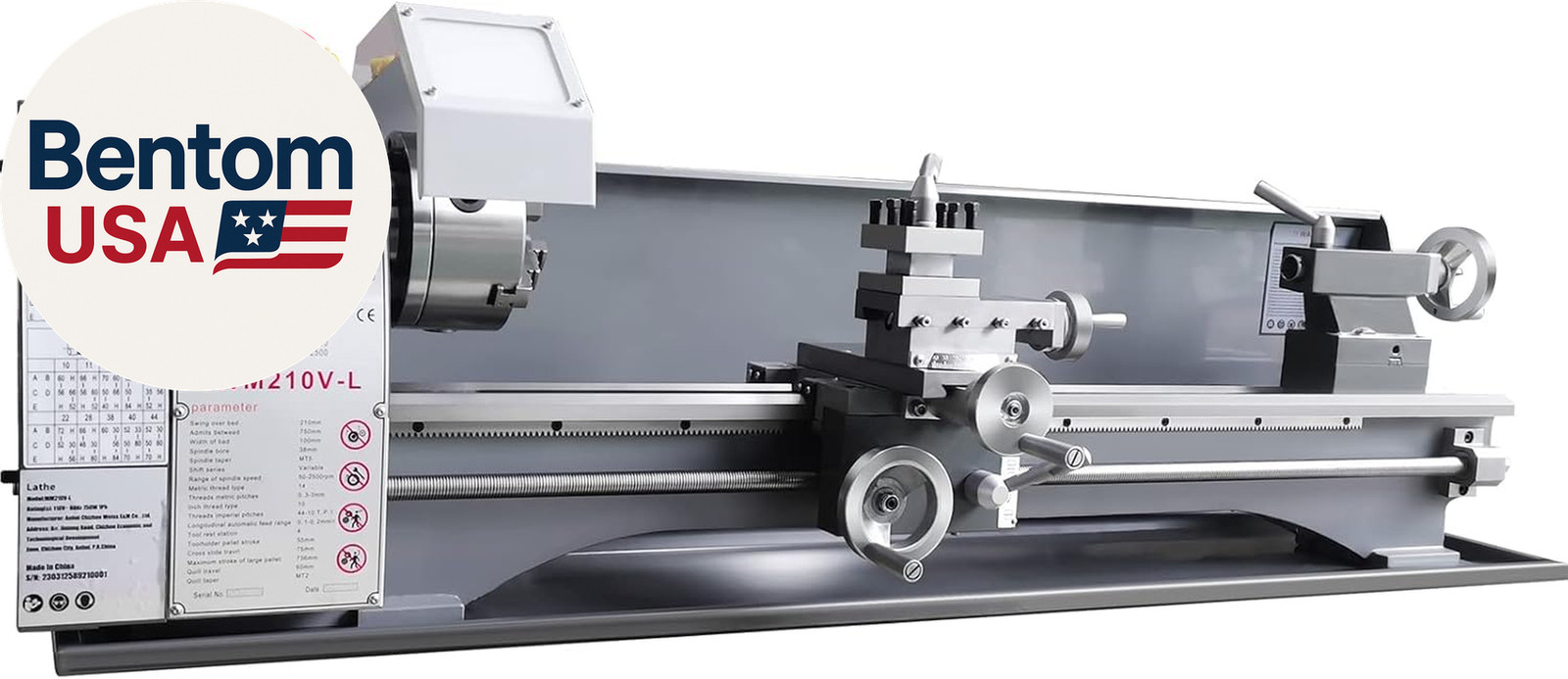 Metal Lathe, 8.3” X 29.5” Benchtop Metal Lathe 0-2500 RPM Continuously Variabl