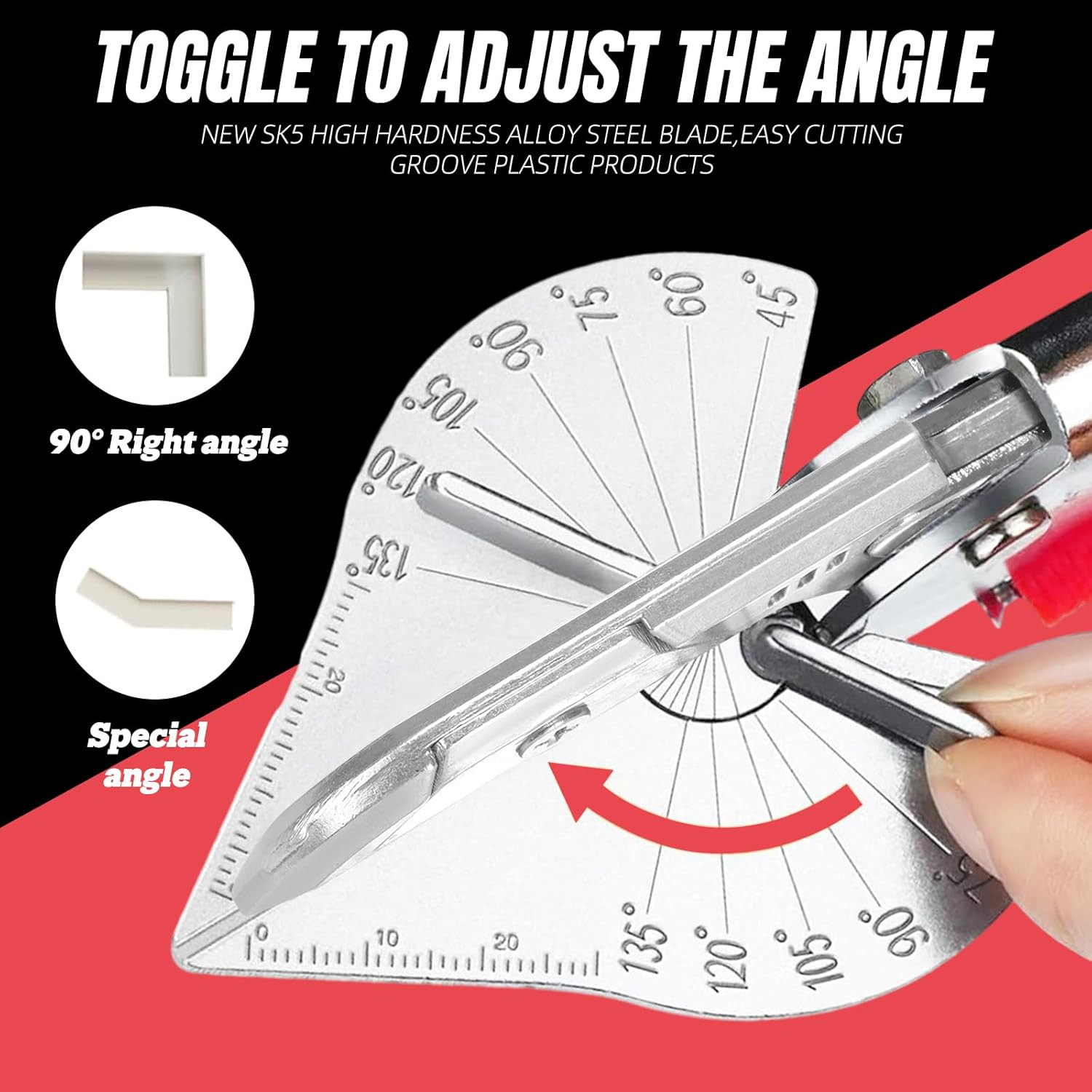 Durable Miter Shear with Adjustable Cutting Angle for Home Improvement Projects