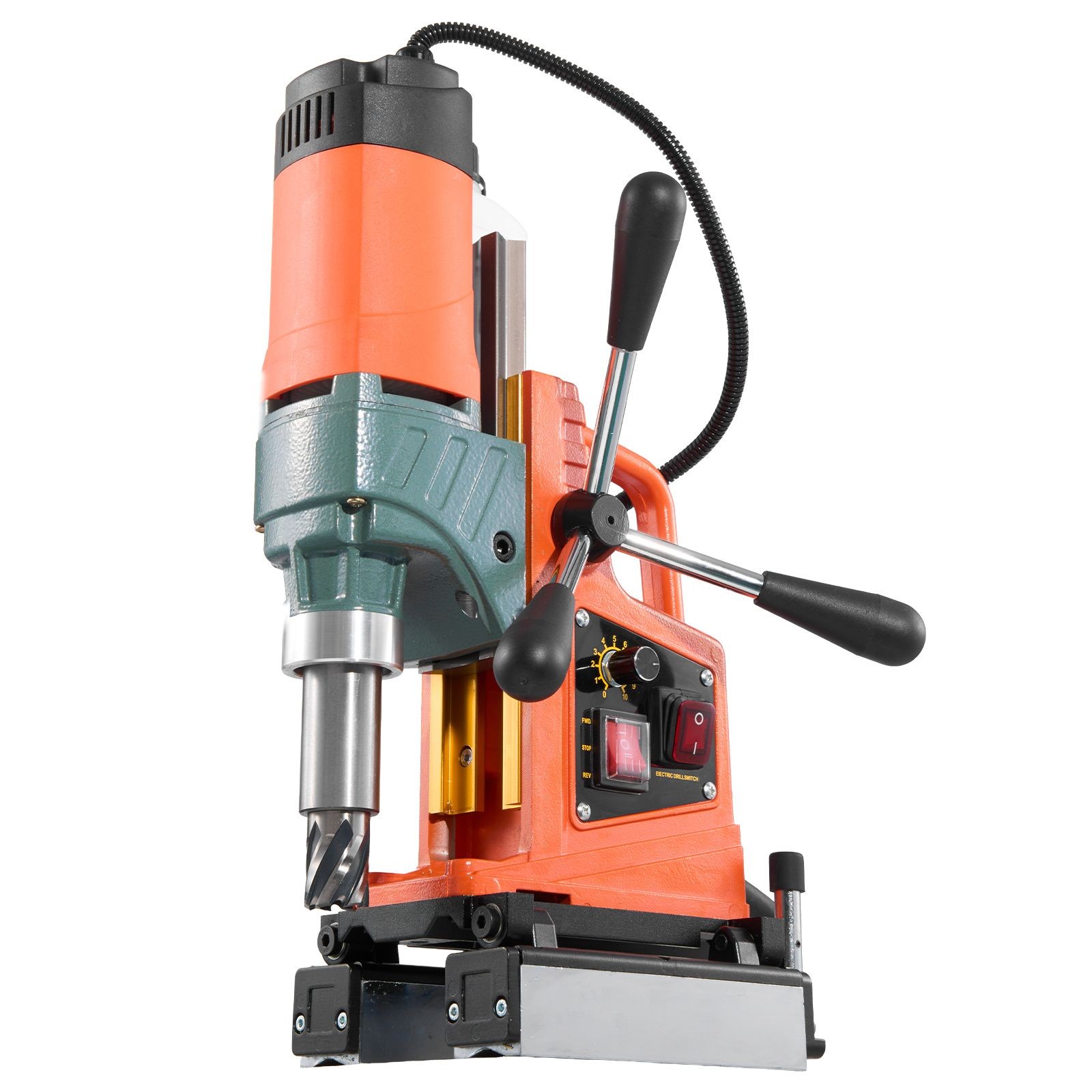 Magnetic Drill Press, 1400 W, 2″ Boring, 0 – 750 RPM, Reversible, with 6 Core