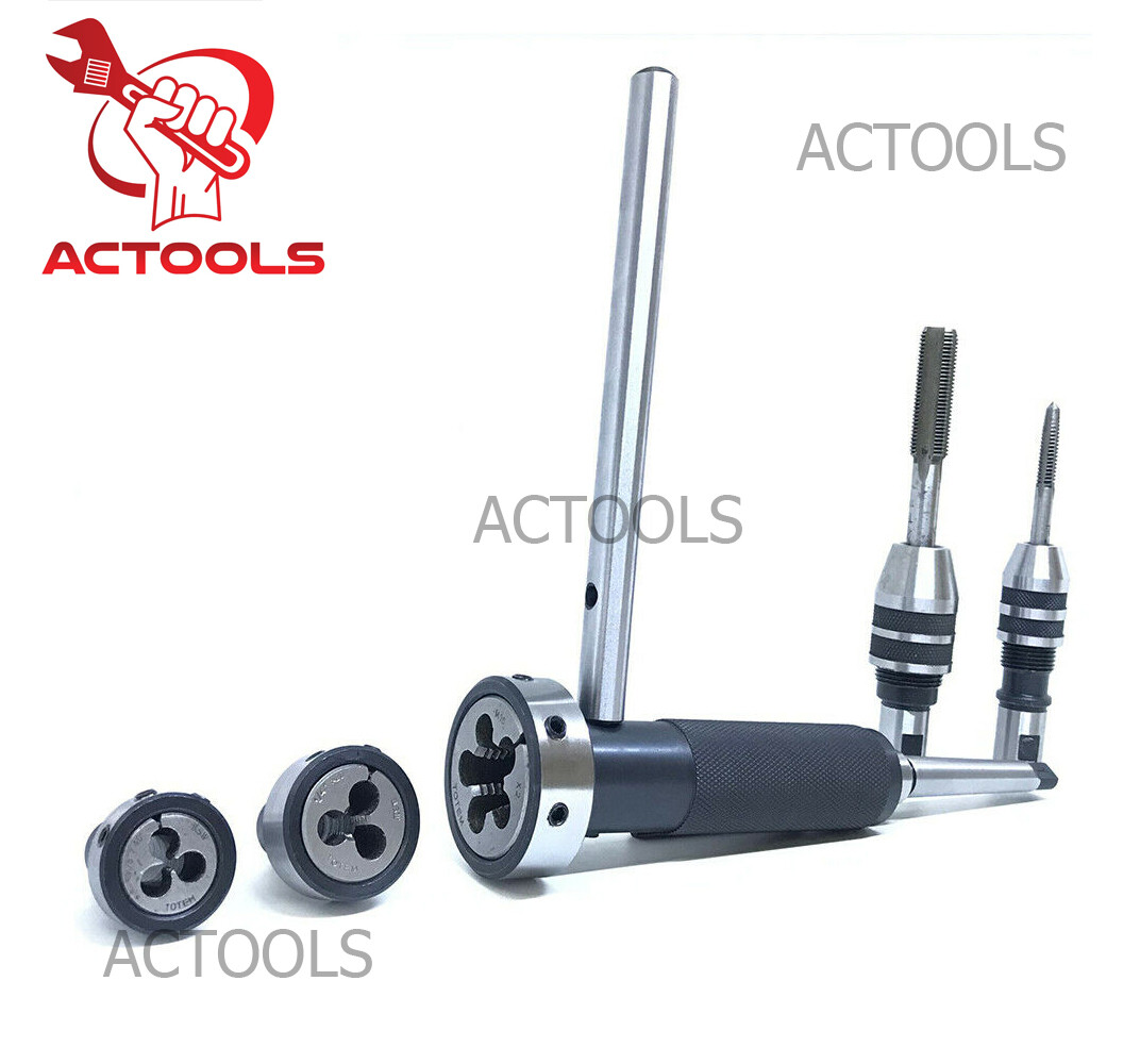 New Lathe Tailstock Tap And Die Holder Set 3MT Shank Threading Tapping Kit 8 Pcs