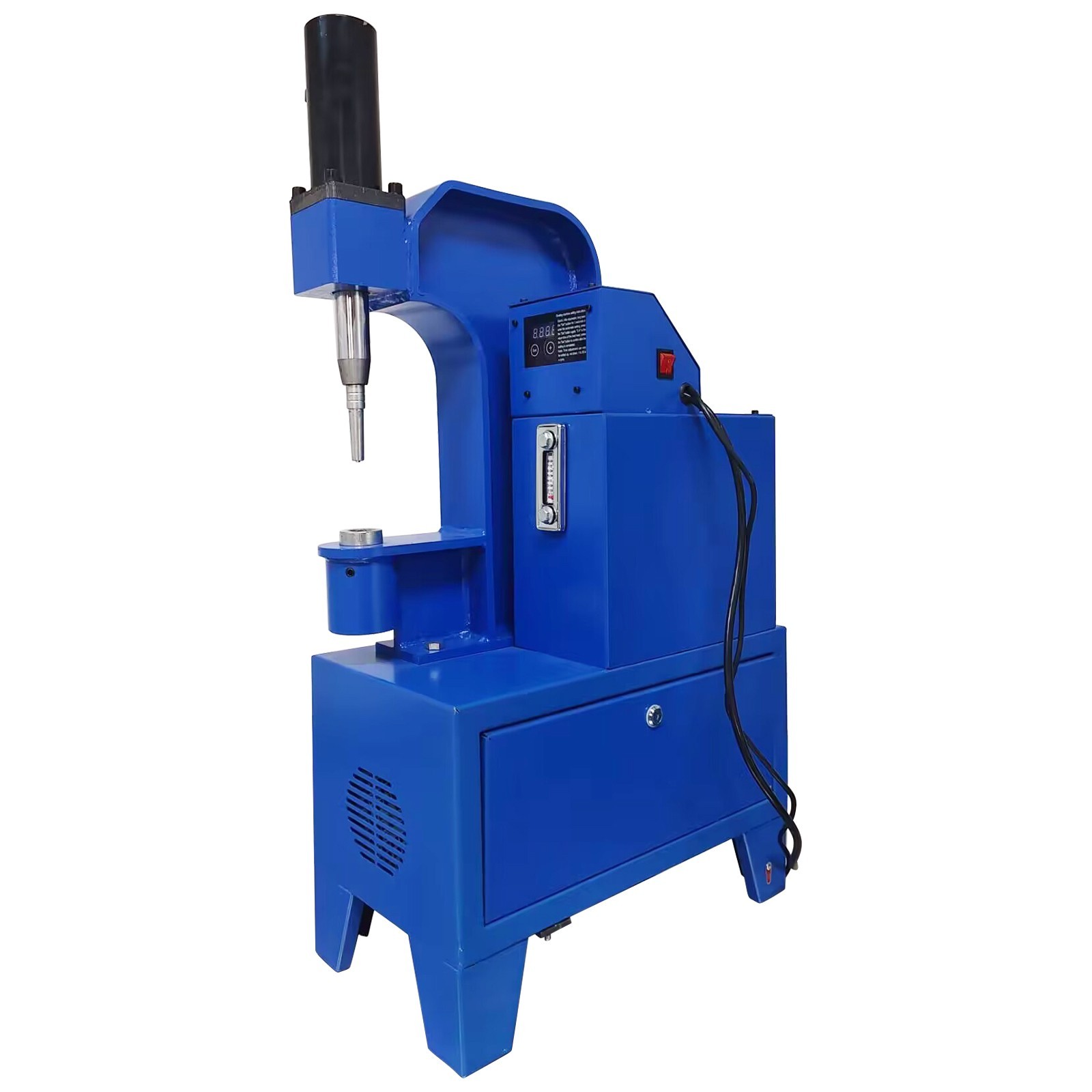 Electric Riveting Machine 220V with 2 Punches 3 Rivet Heads 1500W Foot Switch
