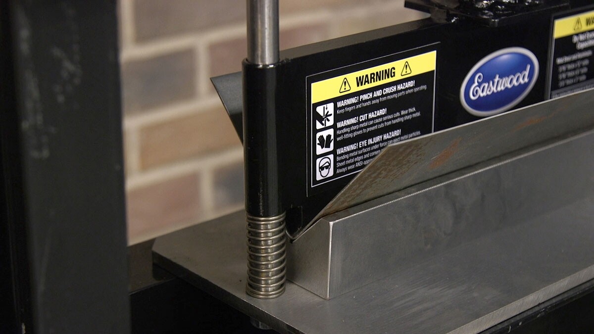 Eastwood Press Brake Attachment For Standard 12/20 Ton Hydraulic Shop Presses