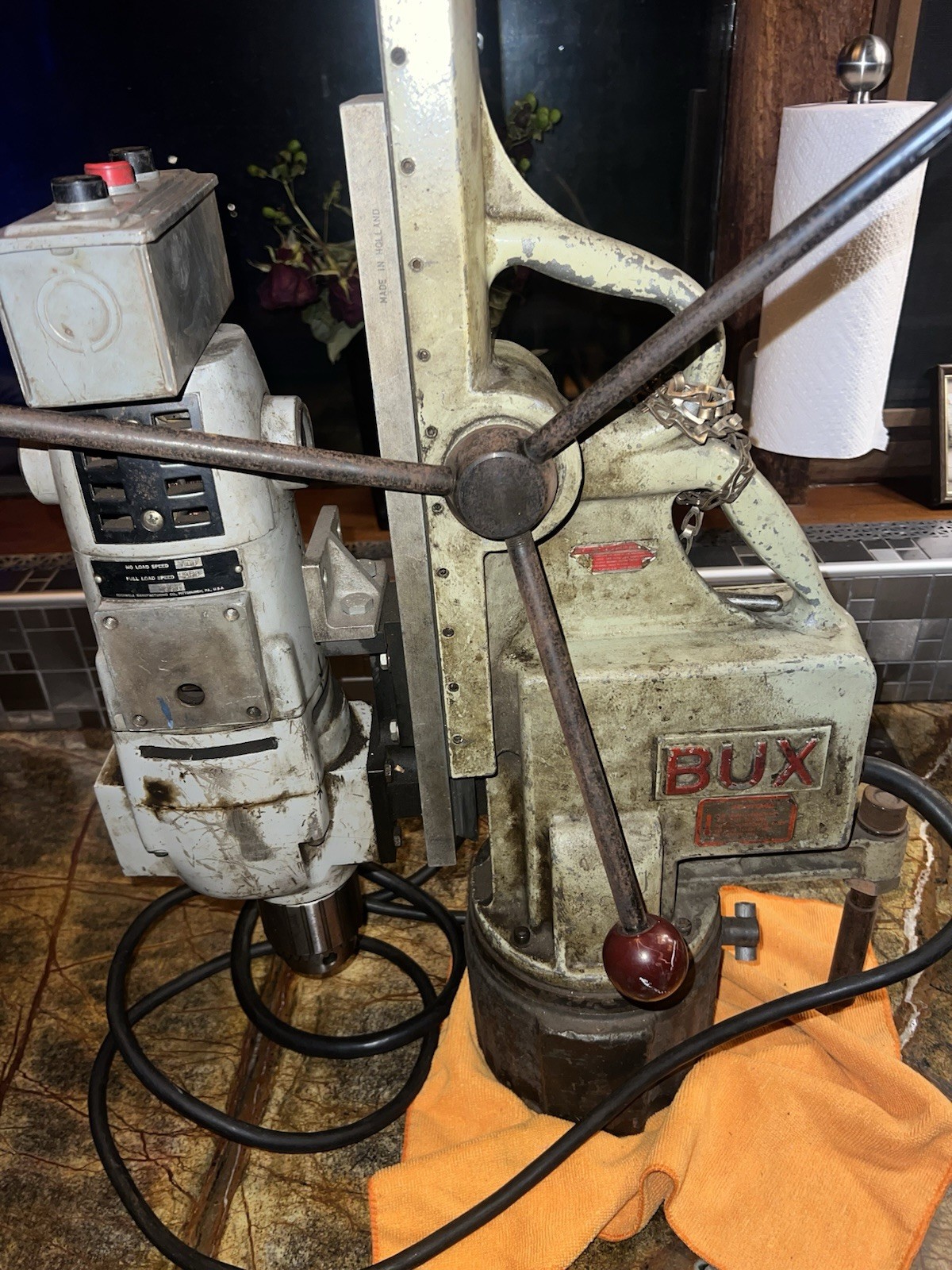 BUX Magnetic Mag Base Drill Press NL2RP Rockwell 77750 3/4” Chuck 12amp 3/4 HP