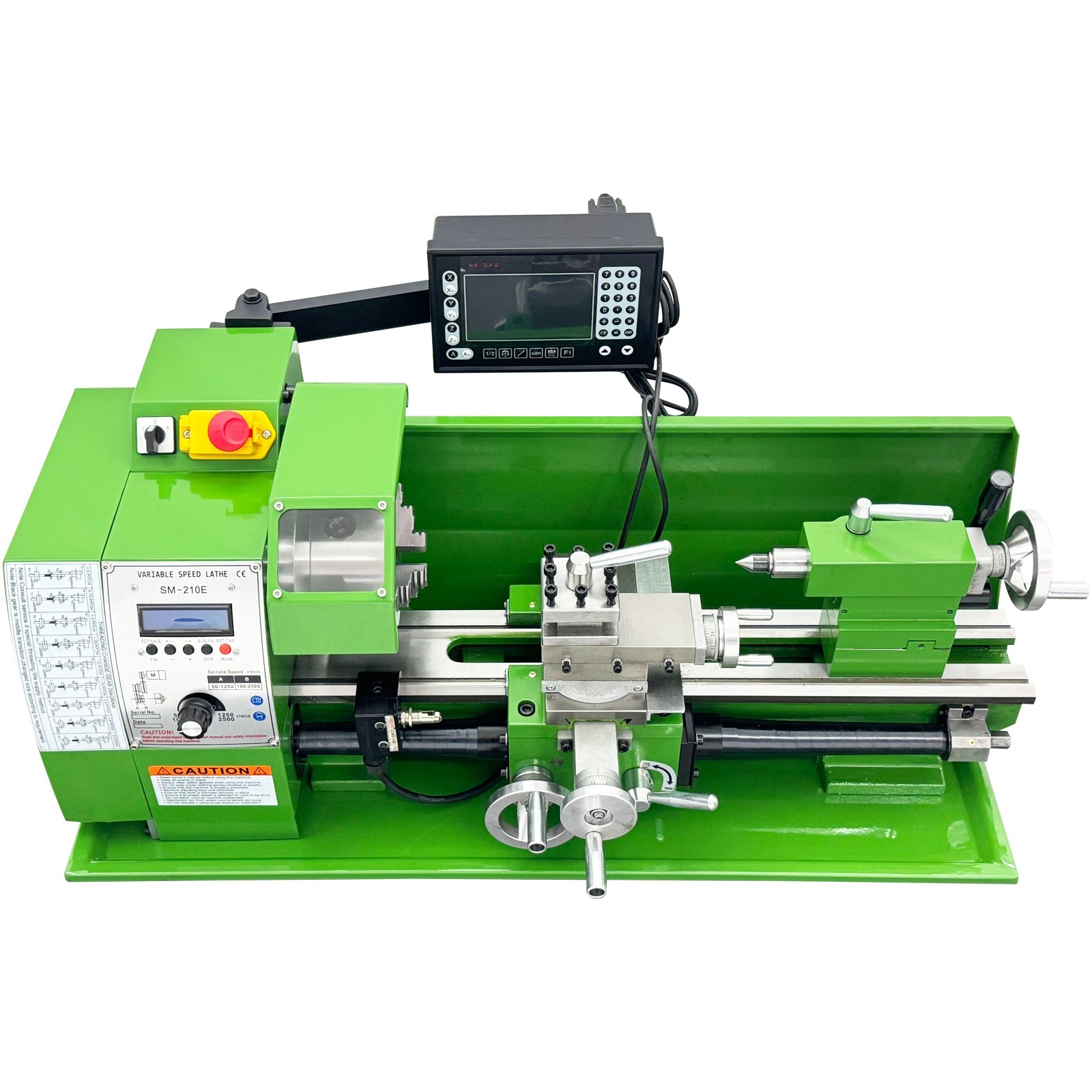 8”*16” Precision Instrument Metal Lathe Bench with Digital Grating Scale 110V