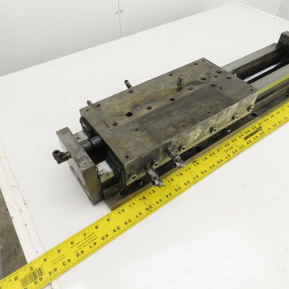 Hydraulic Cylinder Operated Linear Sliding Bed 10″ Stroke 14″x7″ Table