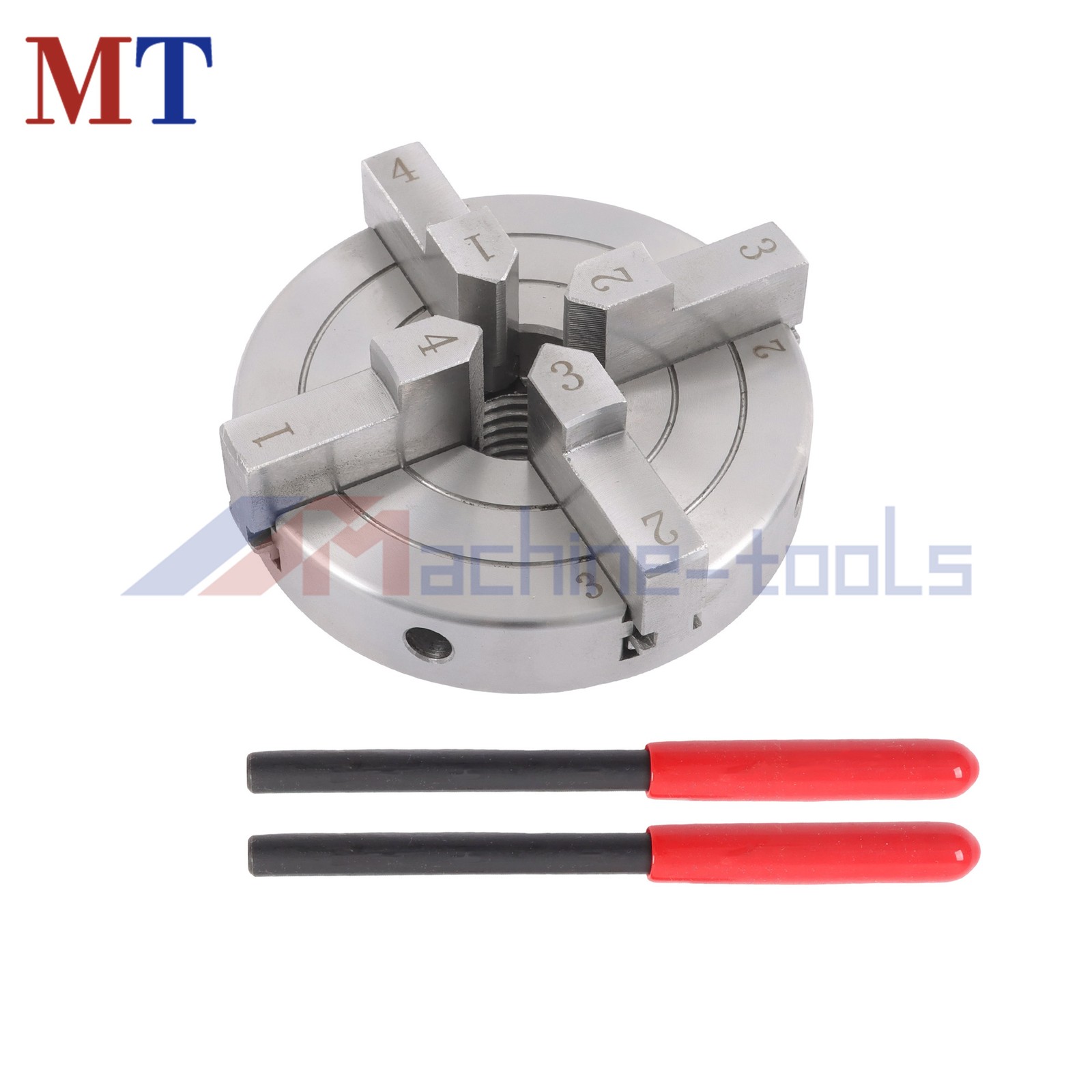 4″ Industrial Grade 4 Jaw Lathe Chuck 1×8 TPI Self Centering Thread