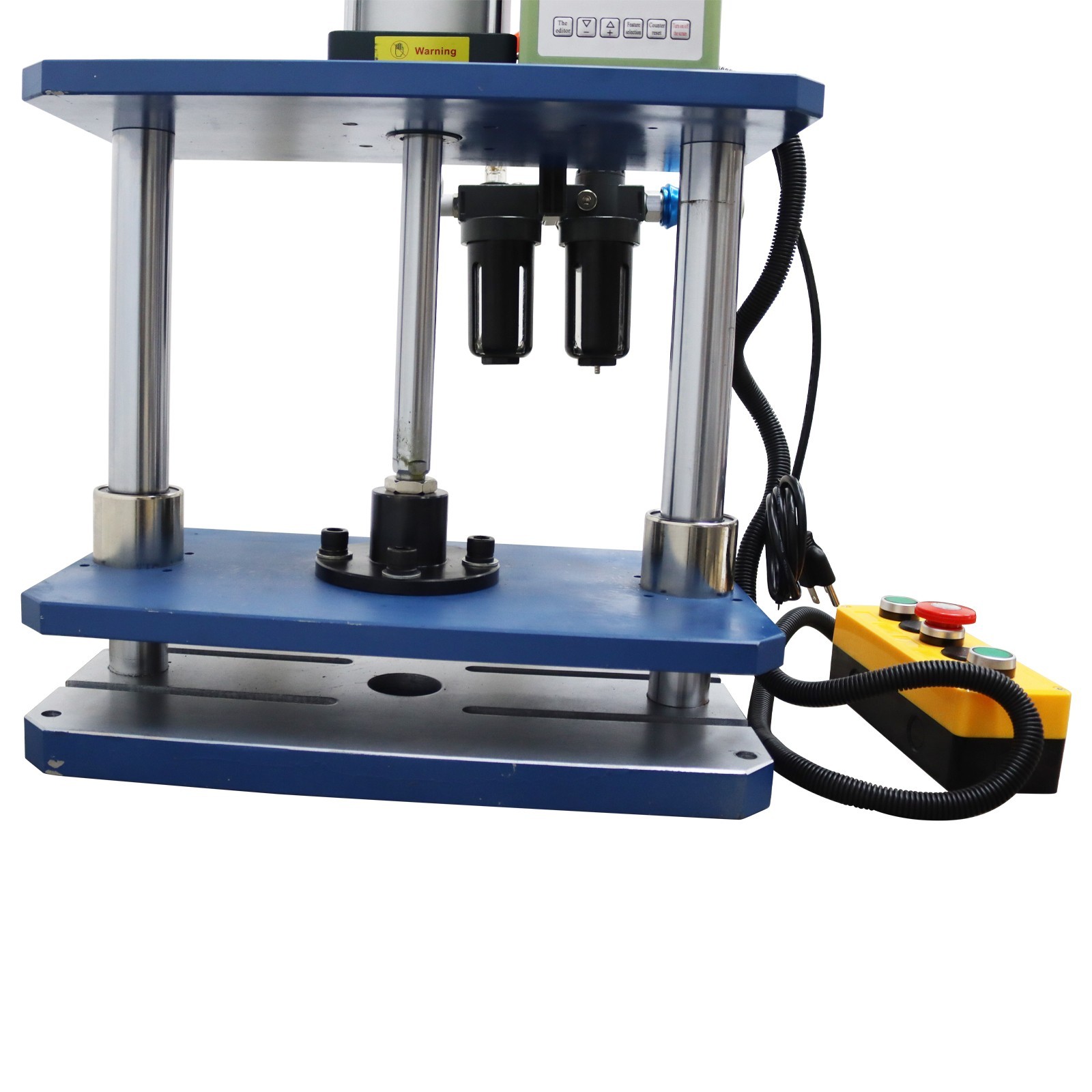 110V 1102lbs Pneumatic Punch Machine with Controller 7.87-1.96in Double-column