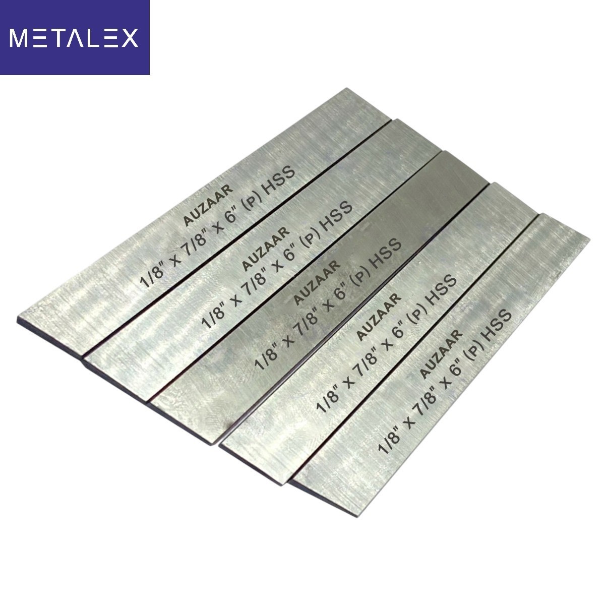 1/8″ x 7/8″ x 6″ Inch Lathe Cut Off Parting Tool Blade 5 Piece HSS Set M2 Grade