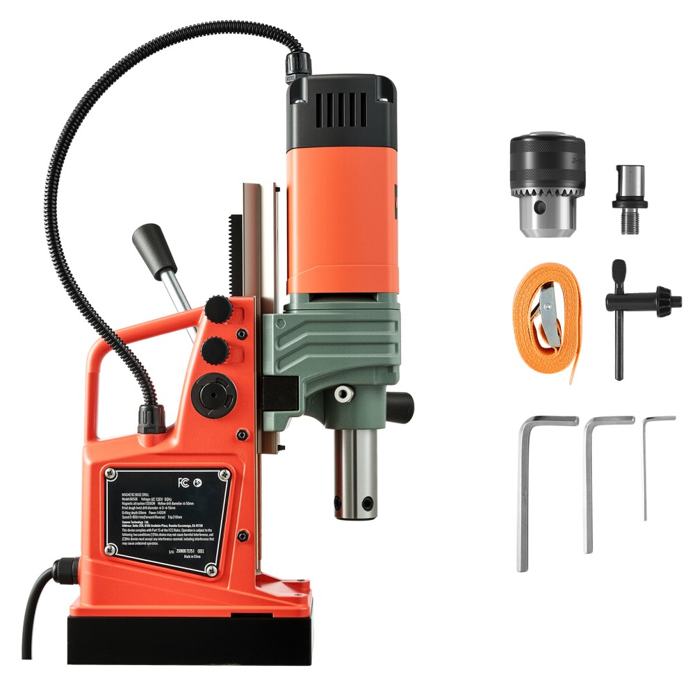Magnetic Drill Press 1400W 2 Inch Boring Diameter 2810 lbf Portable Mag Drill
