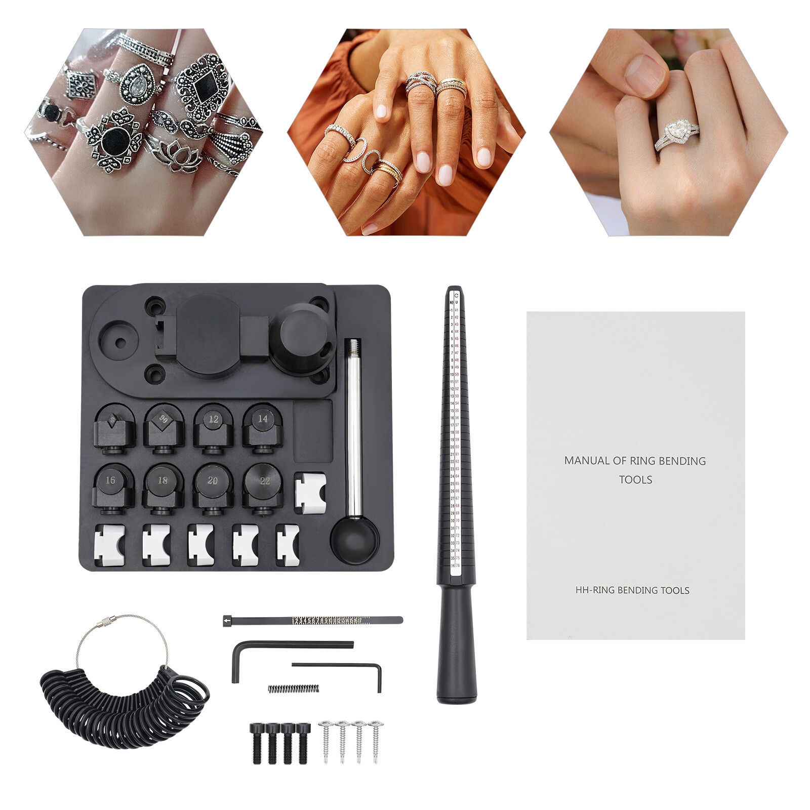 12mm-22mm Manual Ring Bending Tool Jewellery Making Tool Tabletop Ring Bender