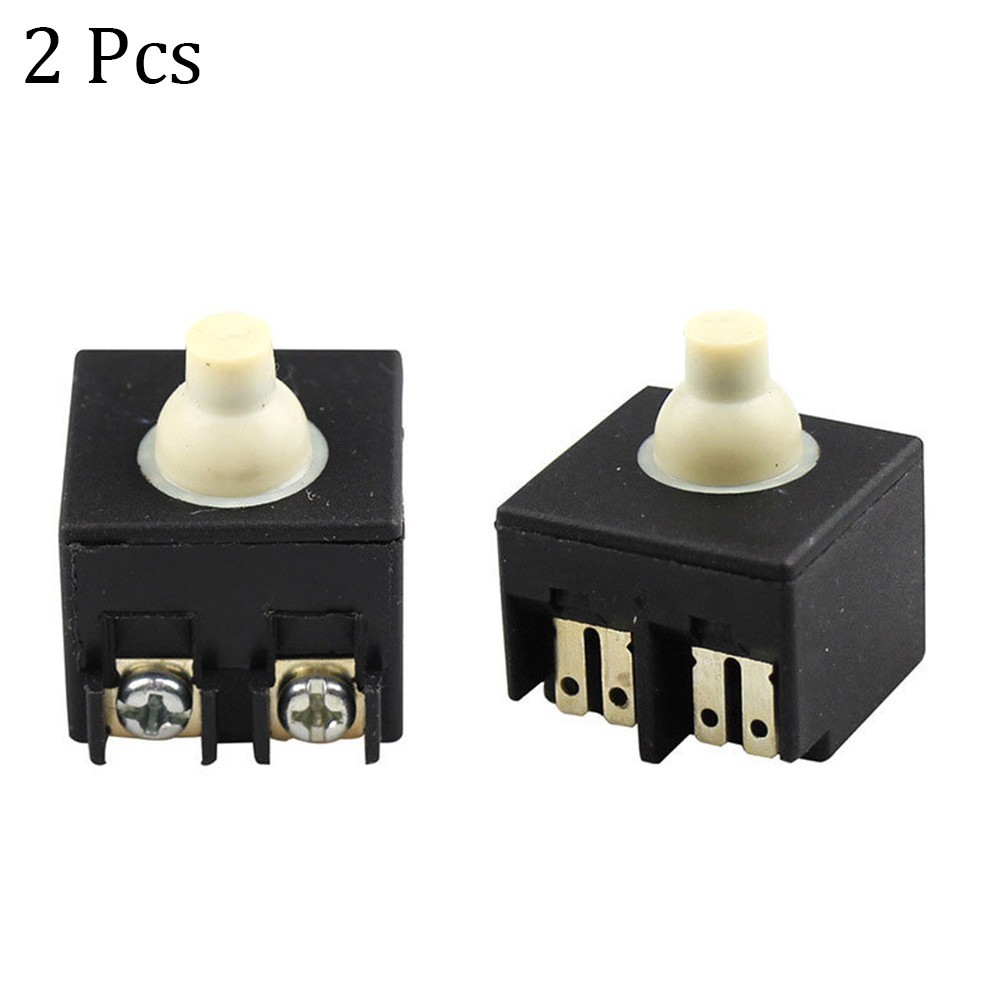 Switch Angle Grinder Parts Plastic & Metal Push Button 250 (V) 2pcs 6 (A)
