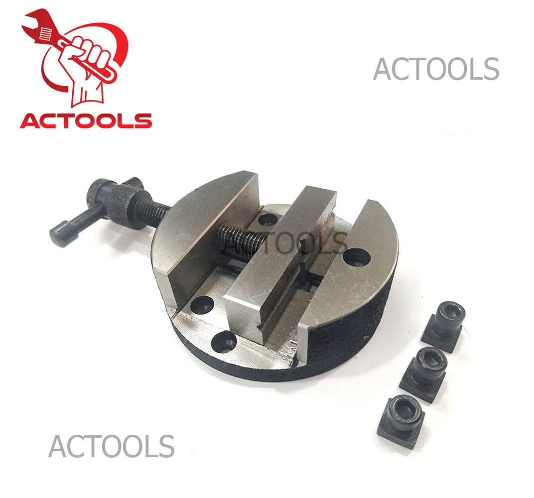 NEW Round Vice 80mm For 3″ 80mm And 4″ 100mm Rotary Table Supplied With T nuts
