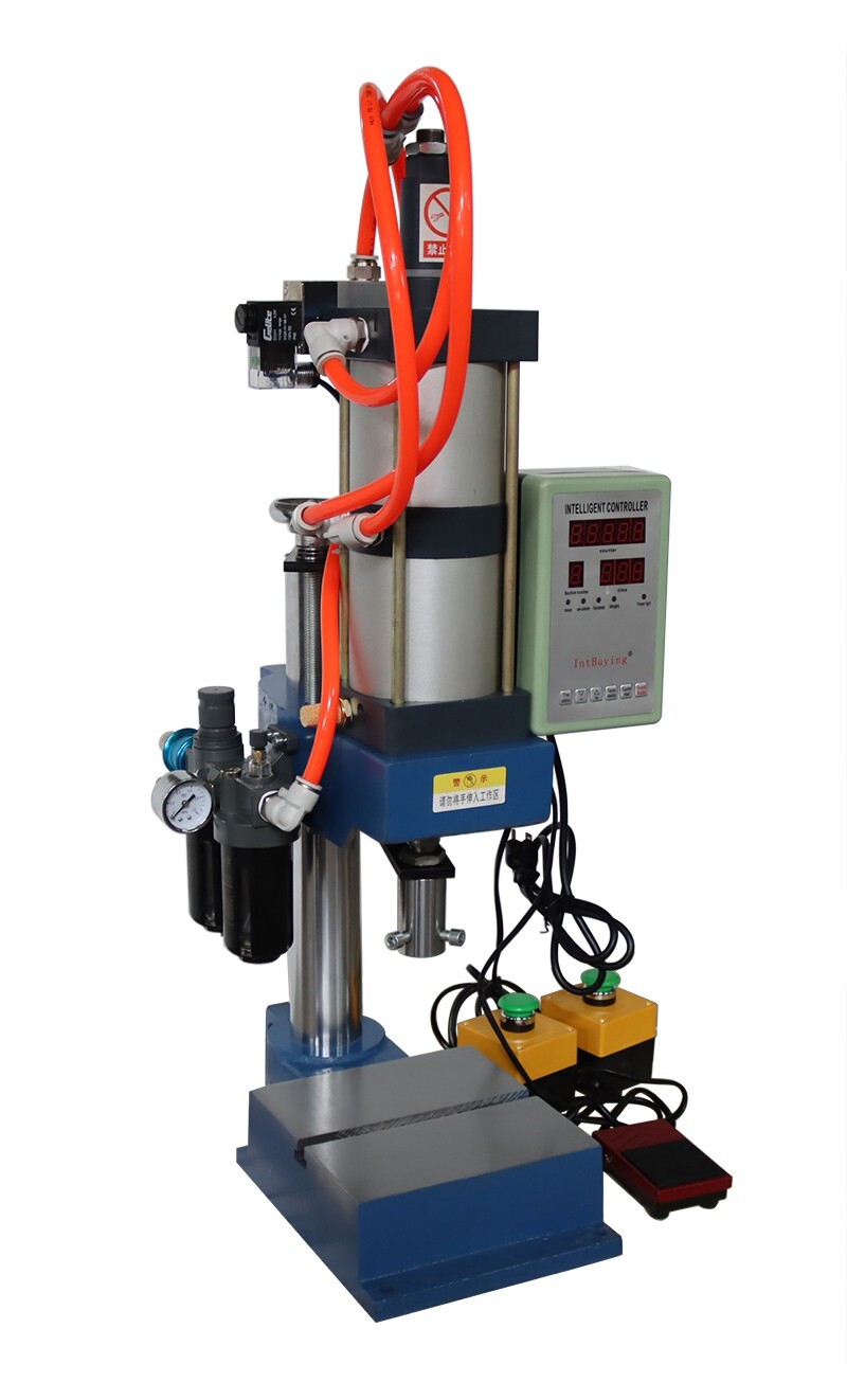 Pneumatic Punch Press Machine 1Ton 2200Lbs Sheet Metal Hole Press Machine 110V