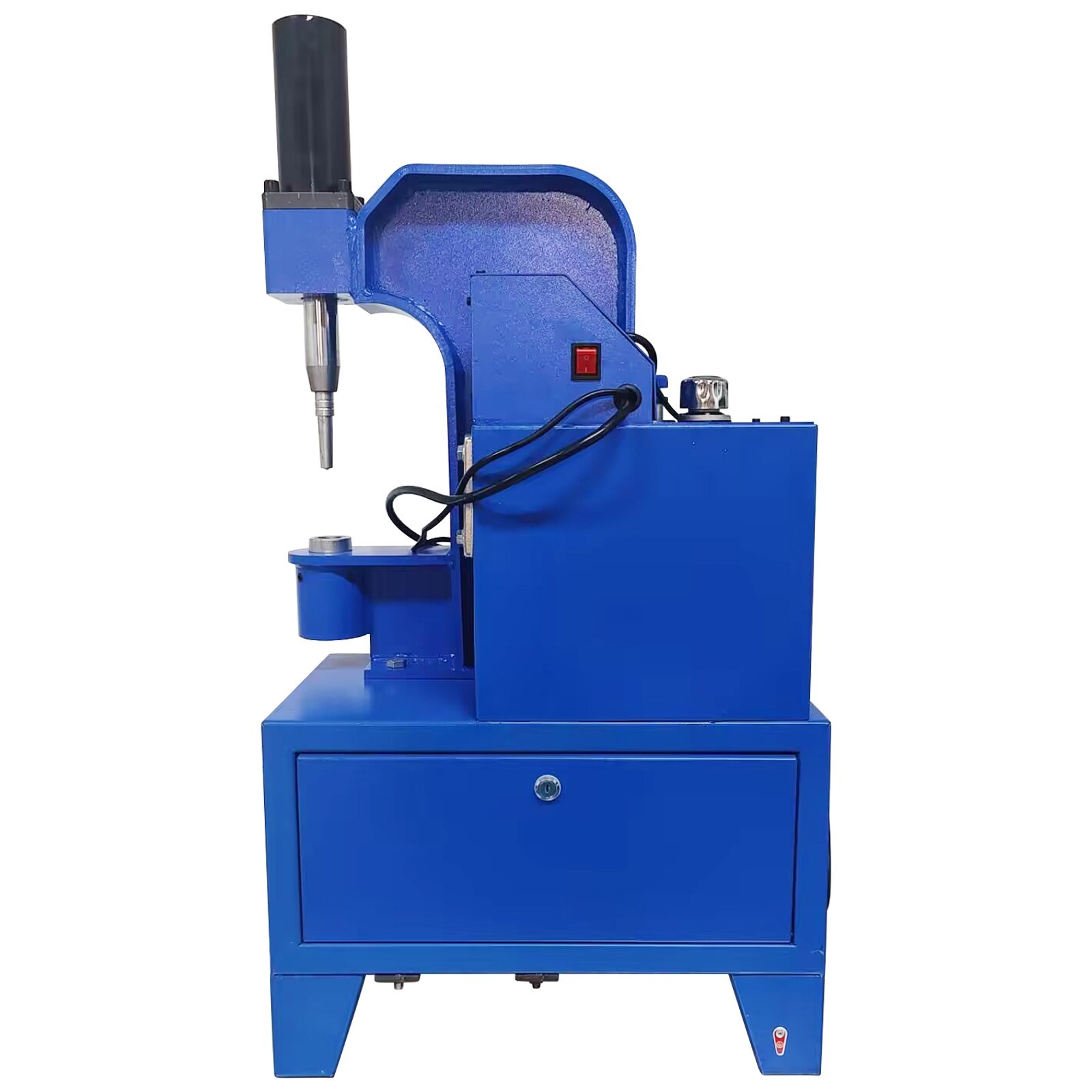 Electric Riveting Machine 220V with 2 Punches 3 Rivet Heads 1500W Foot Switch