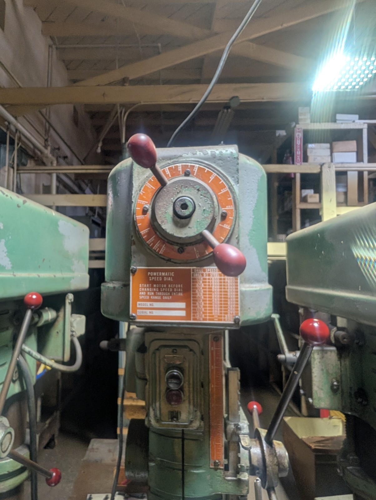 20″ POWERMATIC “1200” THREE-SPINDLE MULTIPLE SPINDLE DRILL PRESS