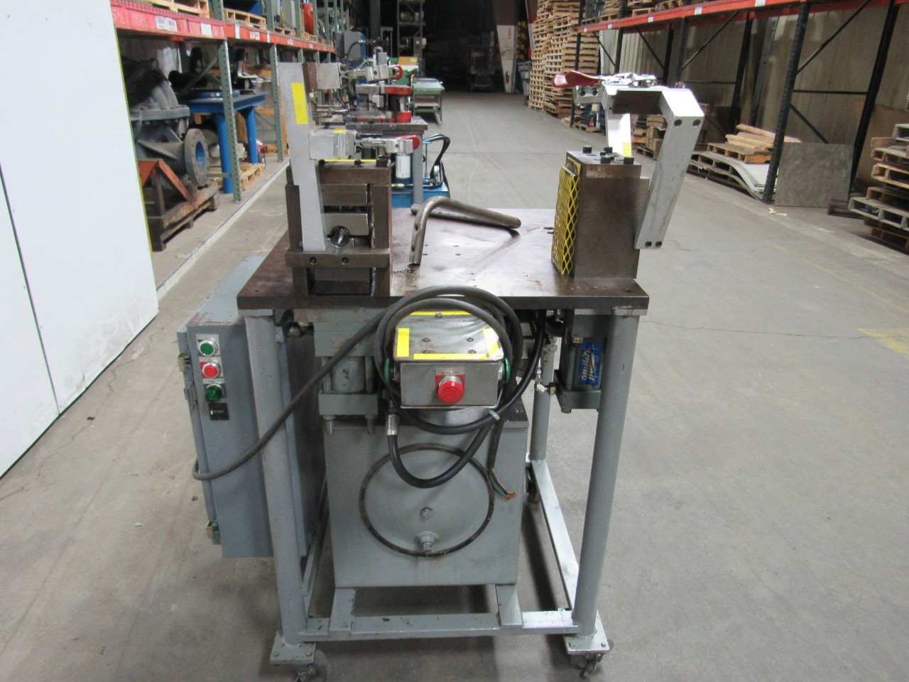 5 Hp Double Cylinder Custom Hydraulic Punch Press 2 Hole Punch for 1″ Tube 460V